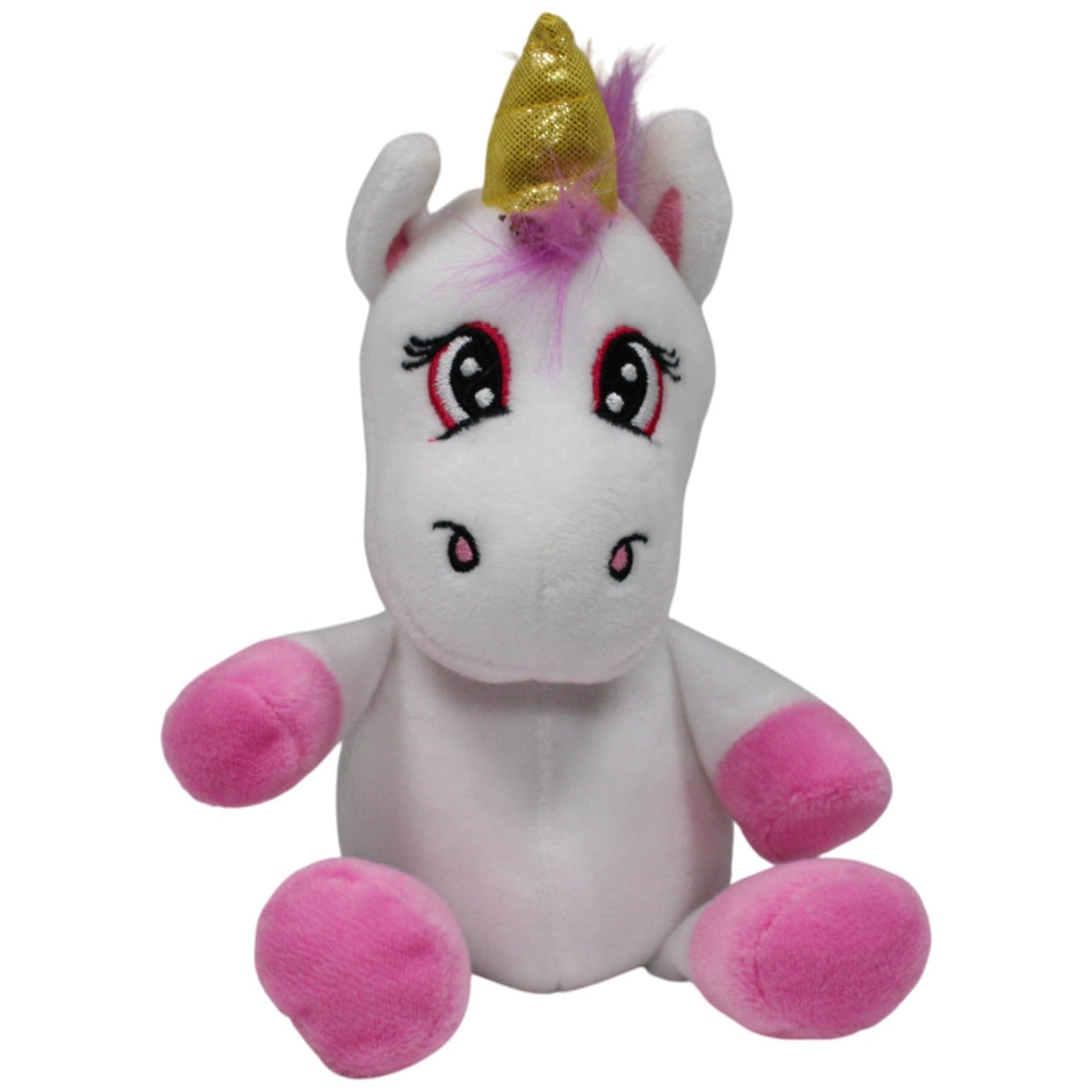 123000017463 Günthart Weißes Einhorn mit lila Schweif Kuscheltier Kumpel Leo 20cm Gebraucht Kuscheltier