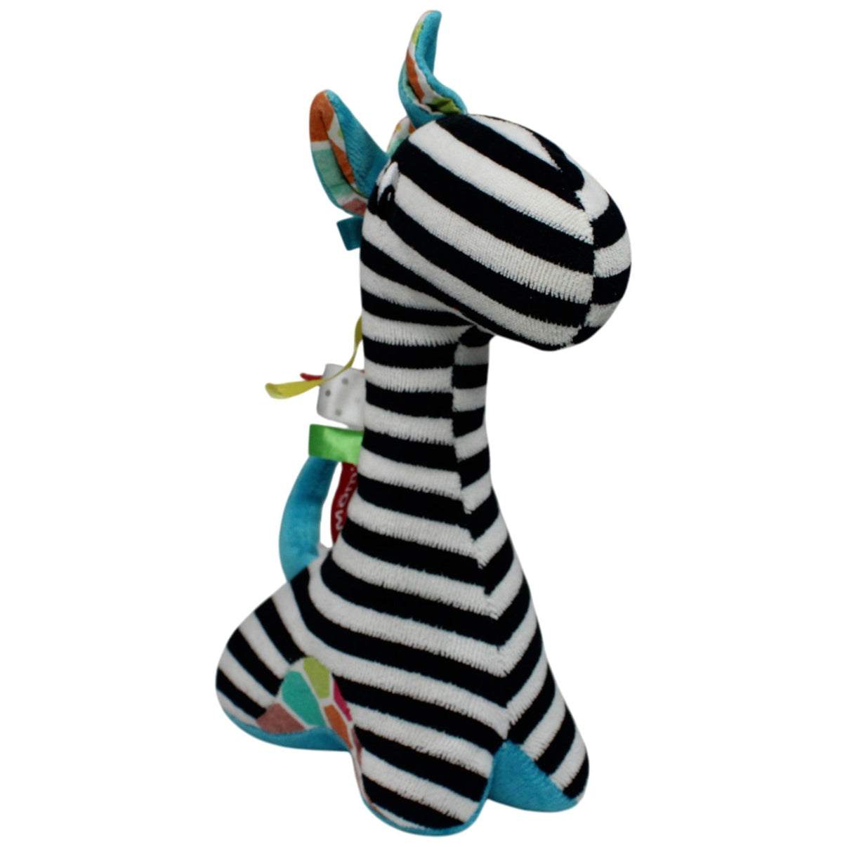 123000017465 Mom's Care Gestreifte Giraffe, schwarz - weiß Greifling mit Rassel Kumpel Leo 22cm Gebraucht Greifling mit Rassel