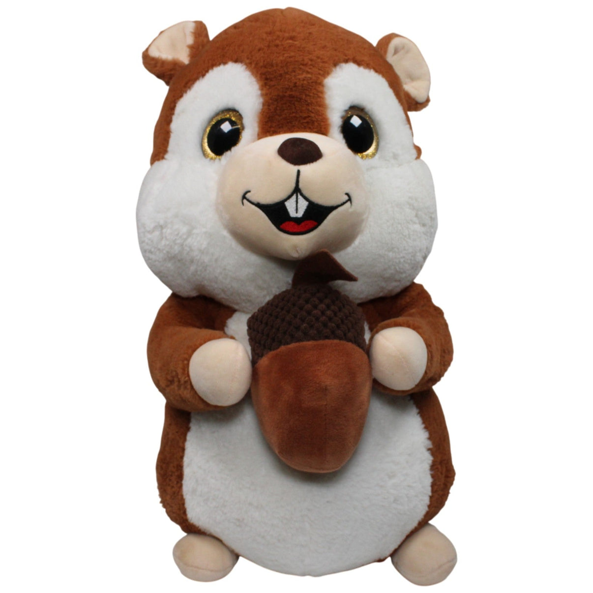 123000017523 FLOTI Flos Toys, XL Eichhörnchen mit Nuss Kuscheltier Kumpel Leo 50cm Beige Braun