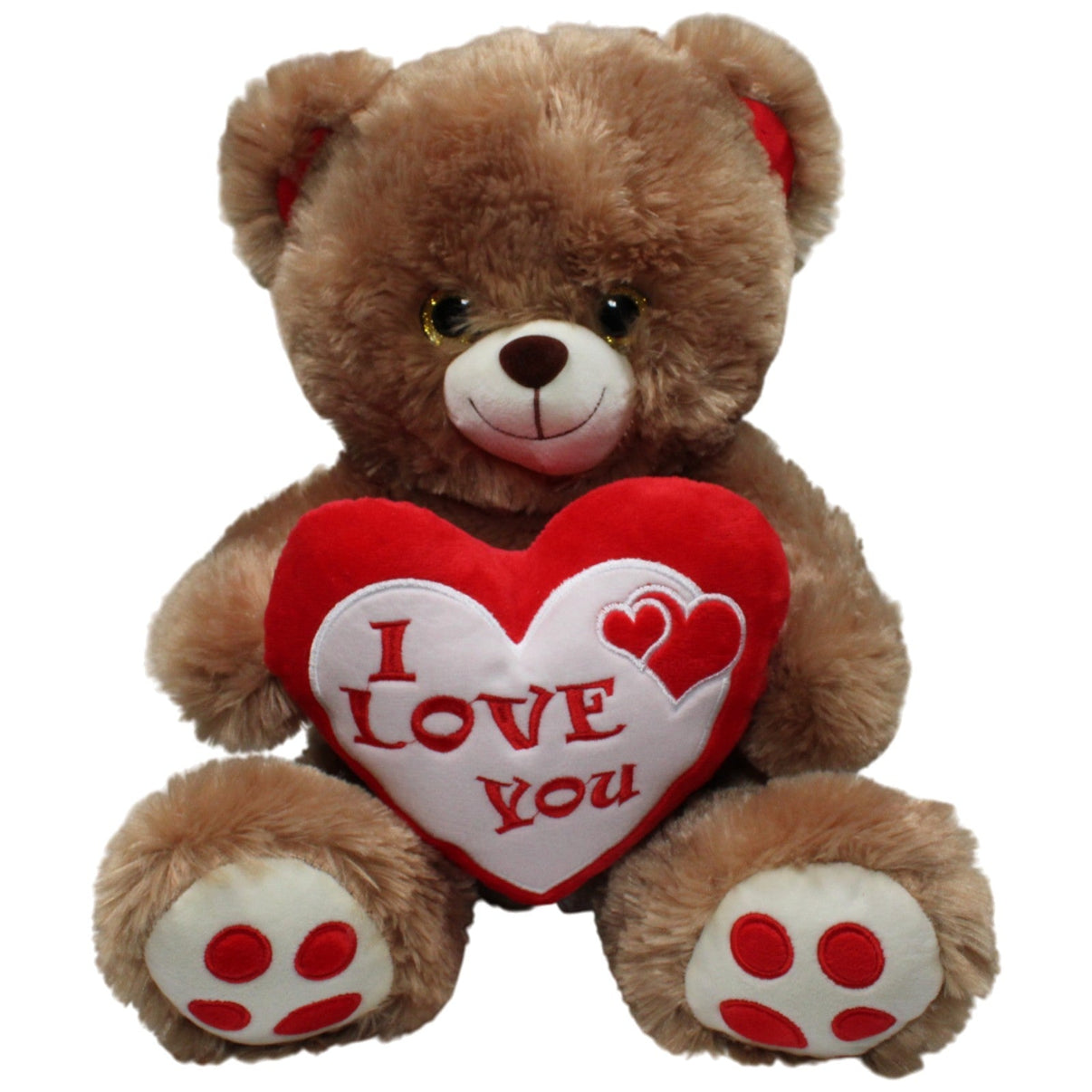 123000017529 Landahl & Baumann XL Teddybär mit Herz "I LOVE YOU" Kuscheltier Kumpel Leo 50cm Braun Gebraucht