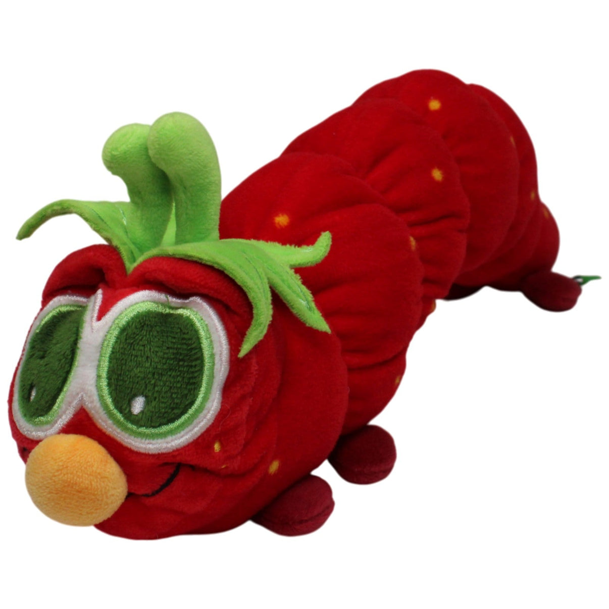 123000017535 Karls Markt Karls Erdbeerhof, XL Erdbeer - Raupe Raupi Kuscheltier Kumpel Leo 40cm Gebraucht Grün