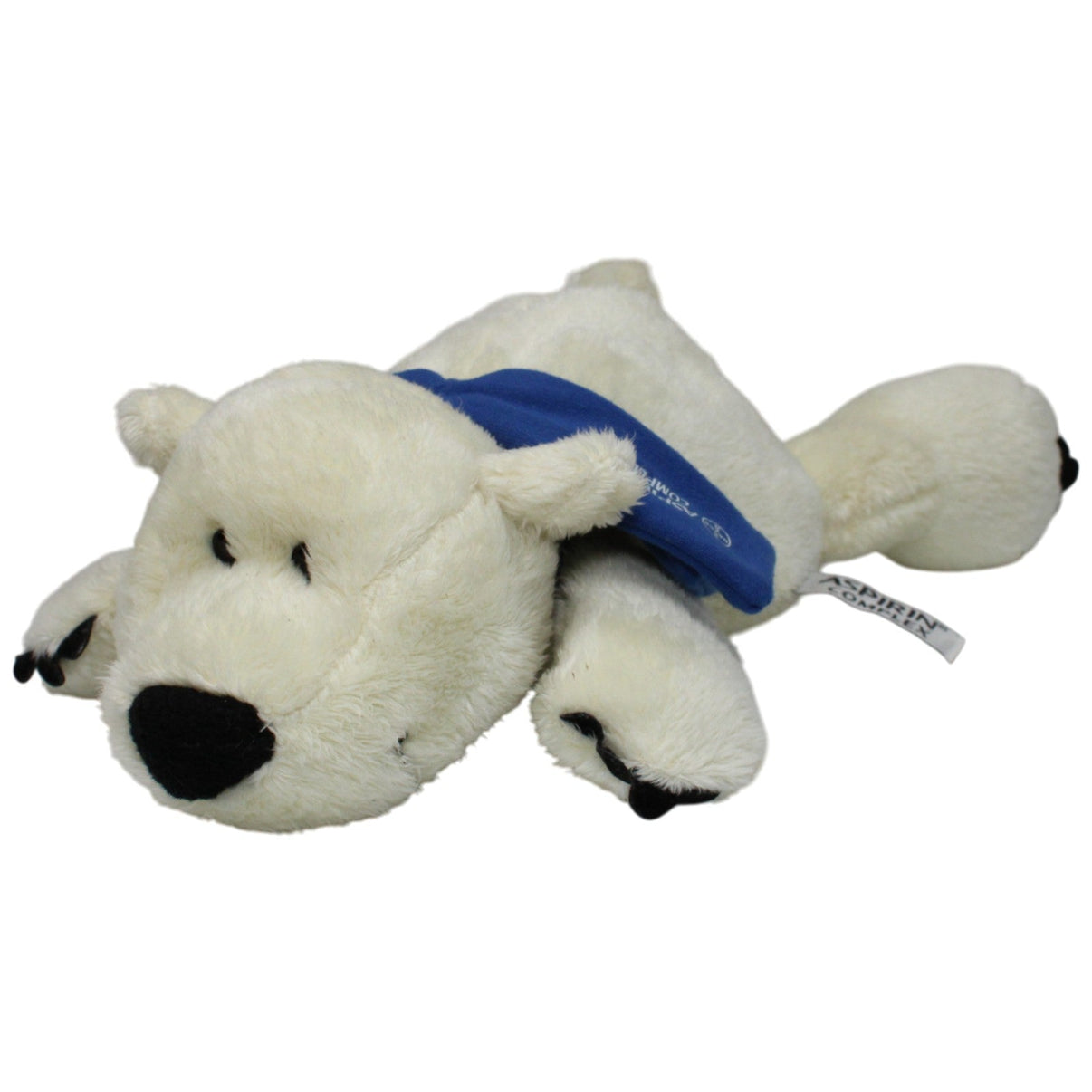 123000017538 Syndicate Aspirin® Complex, Schlenker - Eisbär mit Schal liegend Kuscheltier Kumpel Leo 35cm Blau Gebraucht