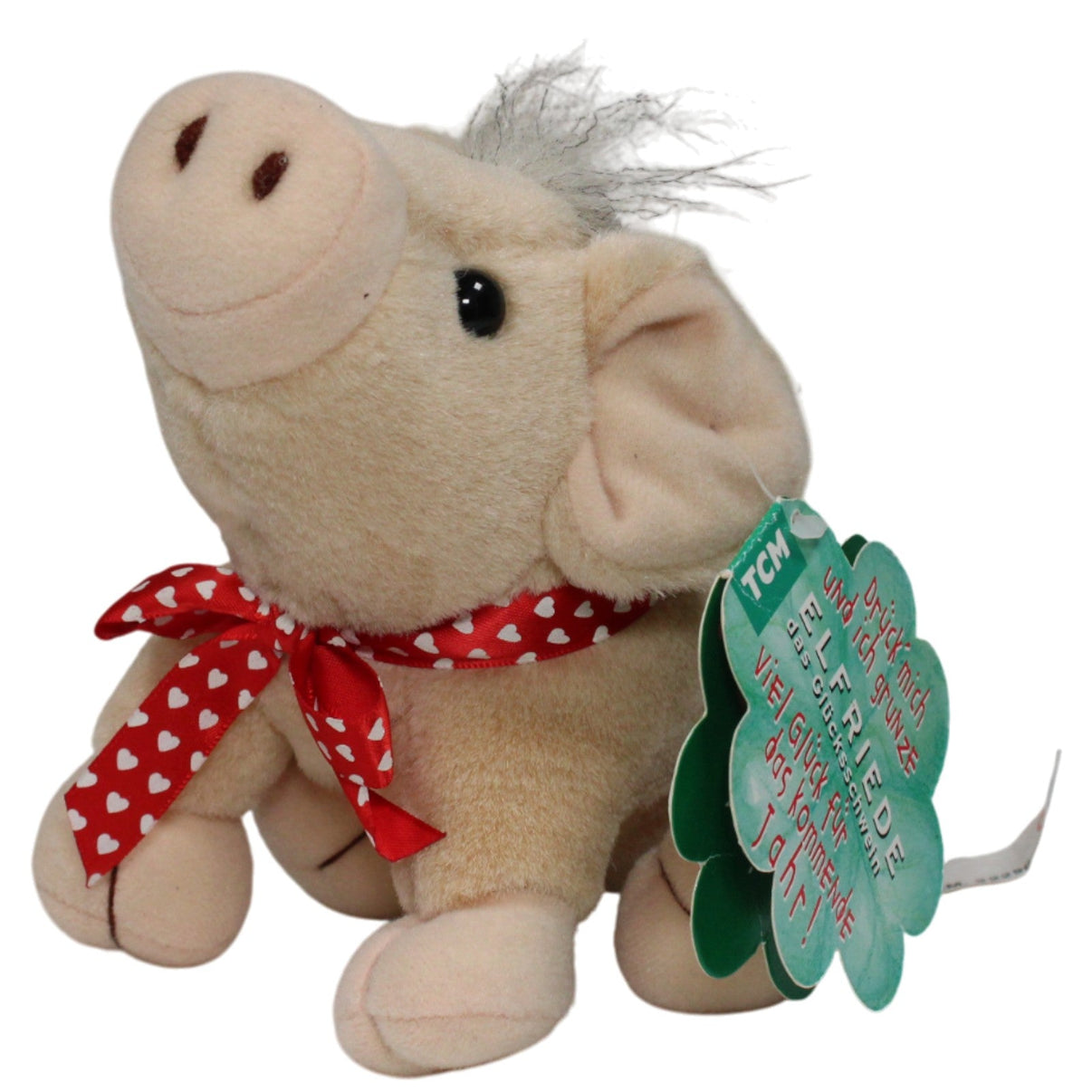 123000017545 TCM Glücks - Schwein Elfriede mit Sound Kuscheltier Kumpel Leo 15cm Beige Glücksschwein