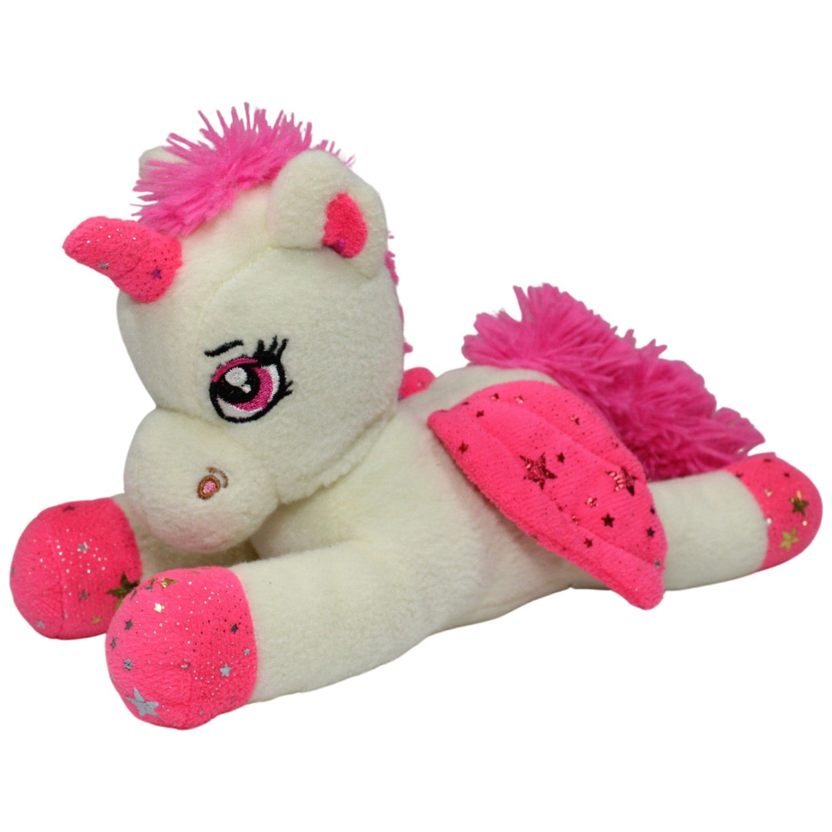 123000017611 Morgenroth Kleines liegendes Einhorn, pink Kuscheltier Kumpel Leo 24cm Beige Fantasy
