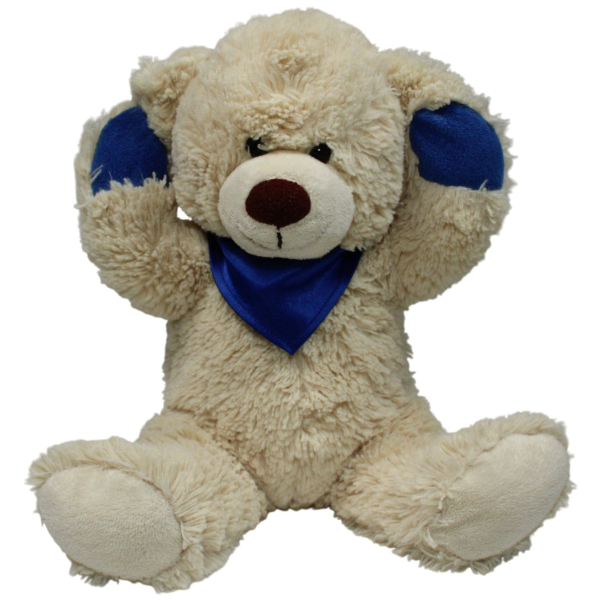 123000017623 Kuschelwuschel Teddybär mit magnetischen Händen & Ohren, blau Kuscheltier Kumpel Leo 30cm Beige Blau