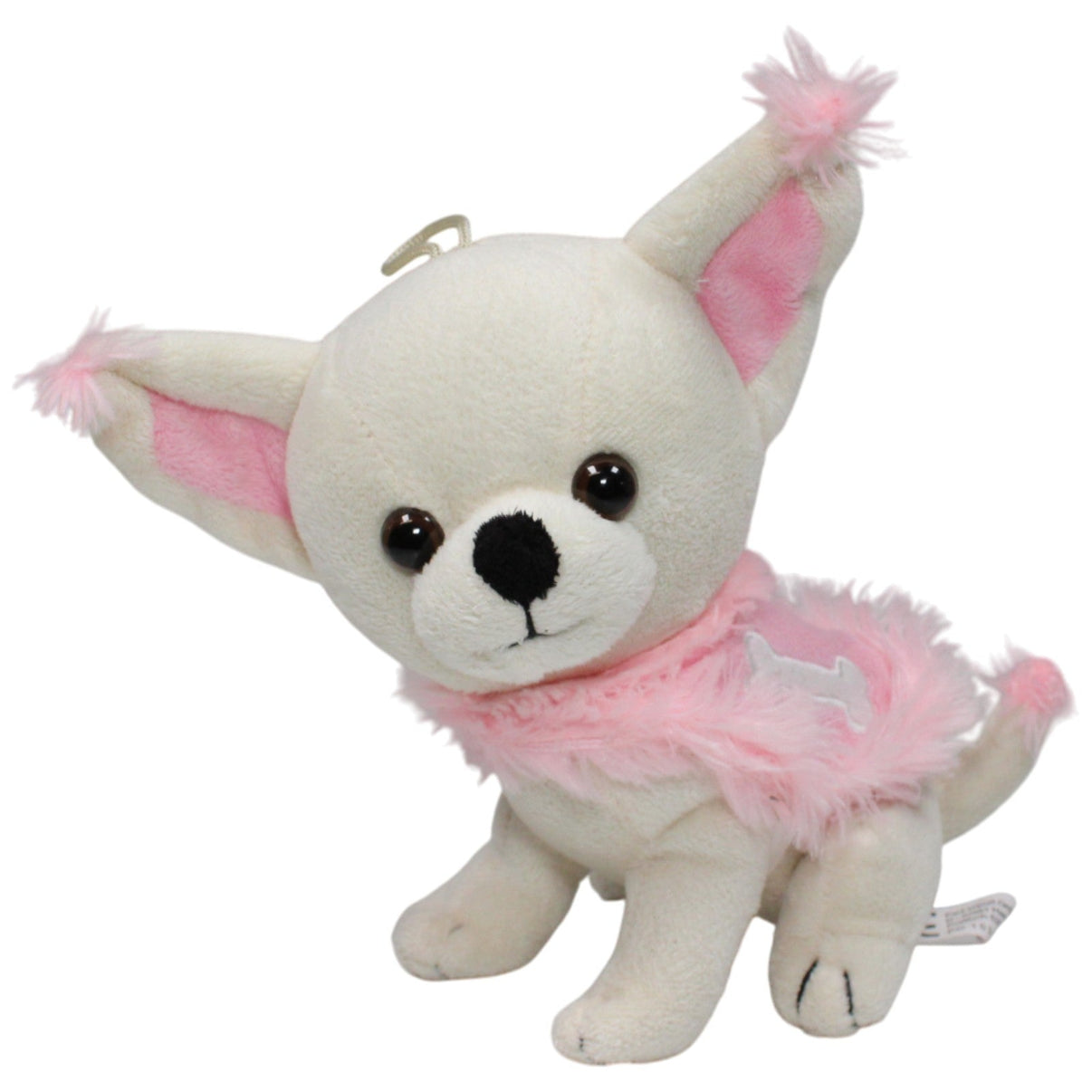 123000017647 Paul Import Süßer heller Chihuahua mit rosa Jäckchen Kuscheltier Kumpel Leo 22cm Beige Gebraucht