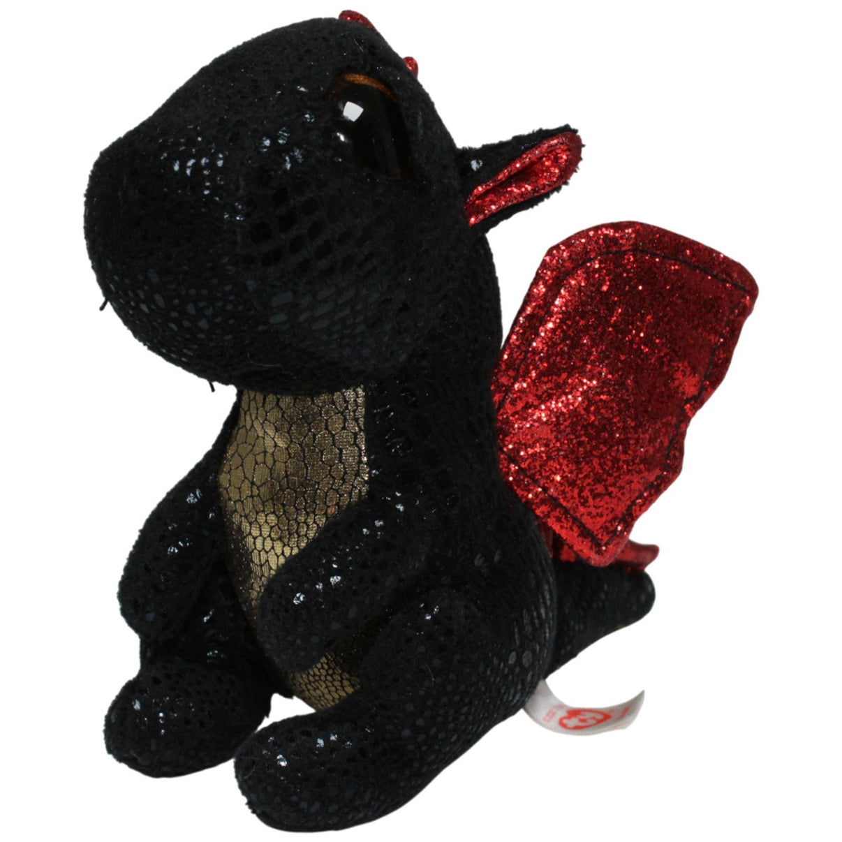 123000017648 TY Schwarzer Drache, Grindal Kuscheltier Kumpel Leo 15cm 2019 Gebraucht