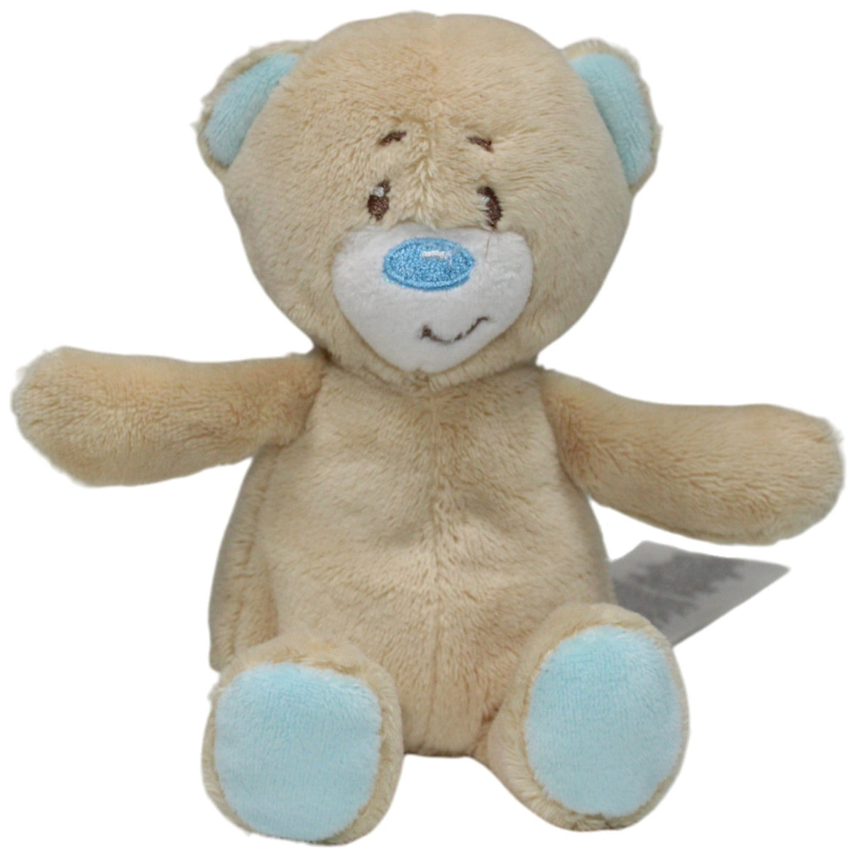 123000017651 Ergee (KiK) Süßer kleiner Bär Kuscheltier Kumpel Leo 18cm Beige Blau