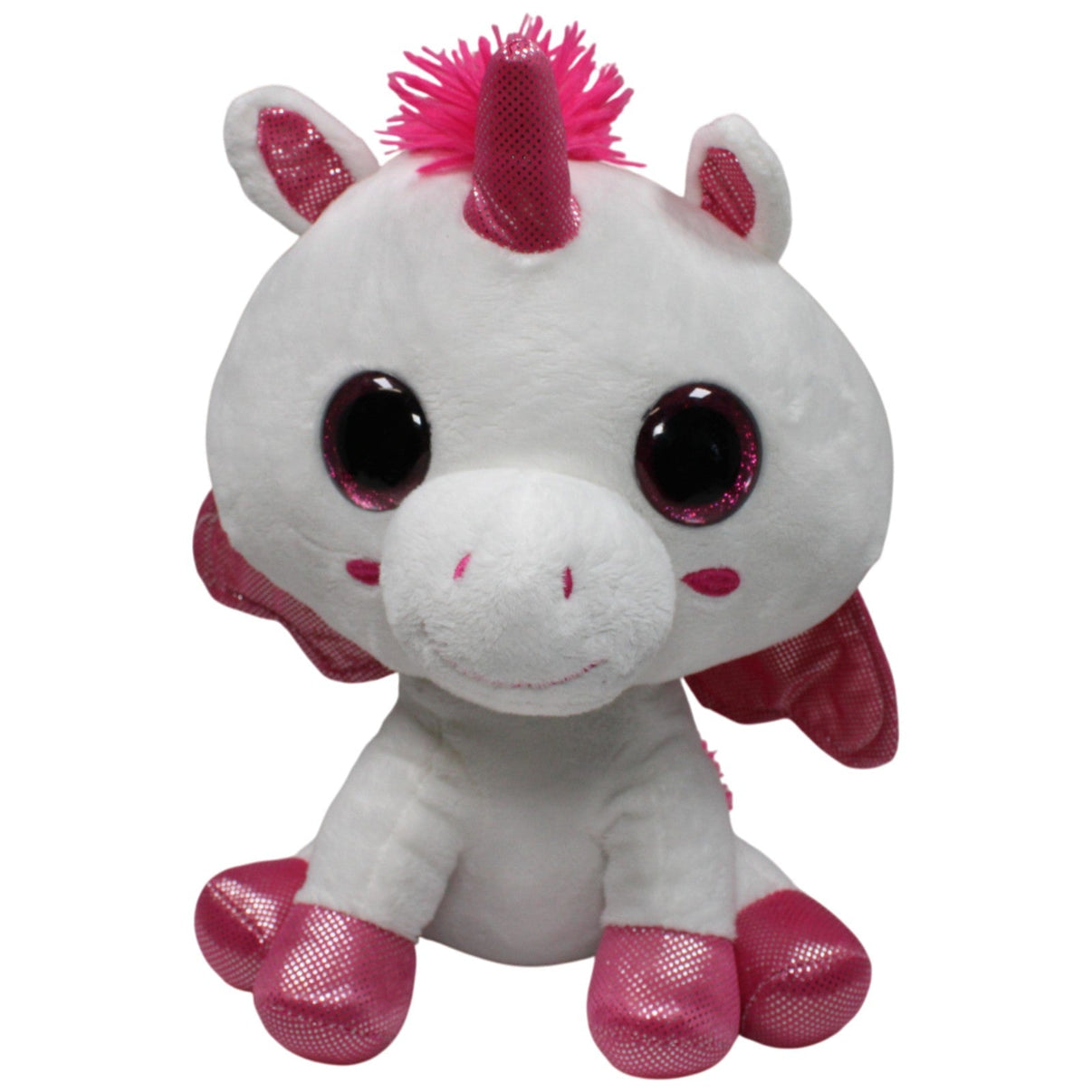 123000017655 FLOTI Flos Toys, Einhorn weiß - pink Kuscheltier Kumpel Leo 30cm Gebraucht Kuscheltier