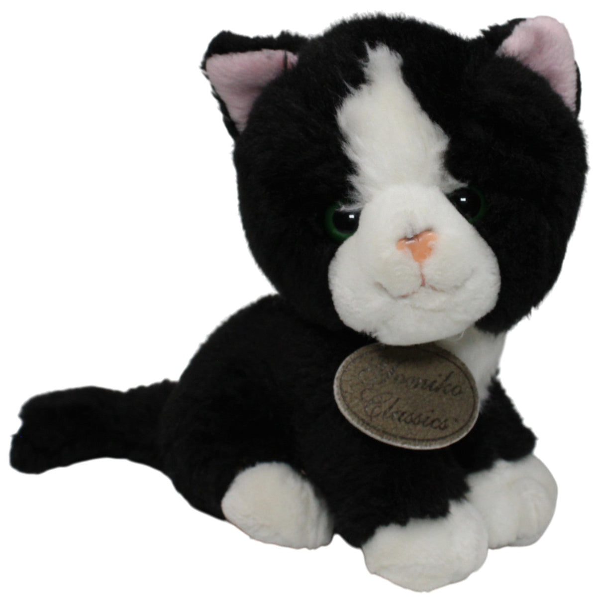 123000017656 Russ Berrie Yomiko Classics, schwarz - weiße Katze Kuscheltier Kumpel Leo 20cm Gebraucht Katze