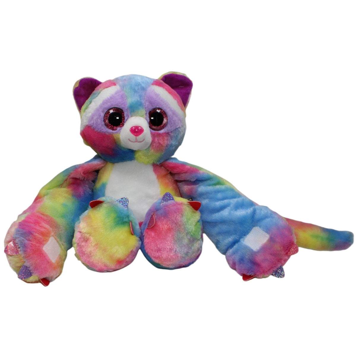 123000017670 FLOTI Flos Toys, XL bunte Katze mit großen Klett - Armen Kuscheltier Kumpel Leo 40cm Gebraucht Kuscheltier