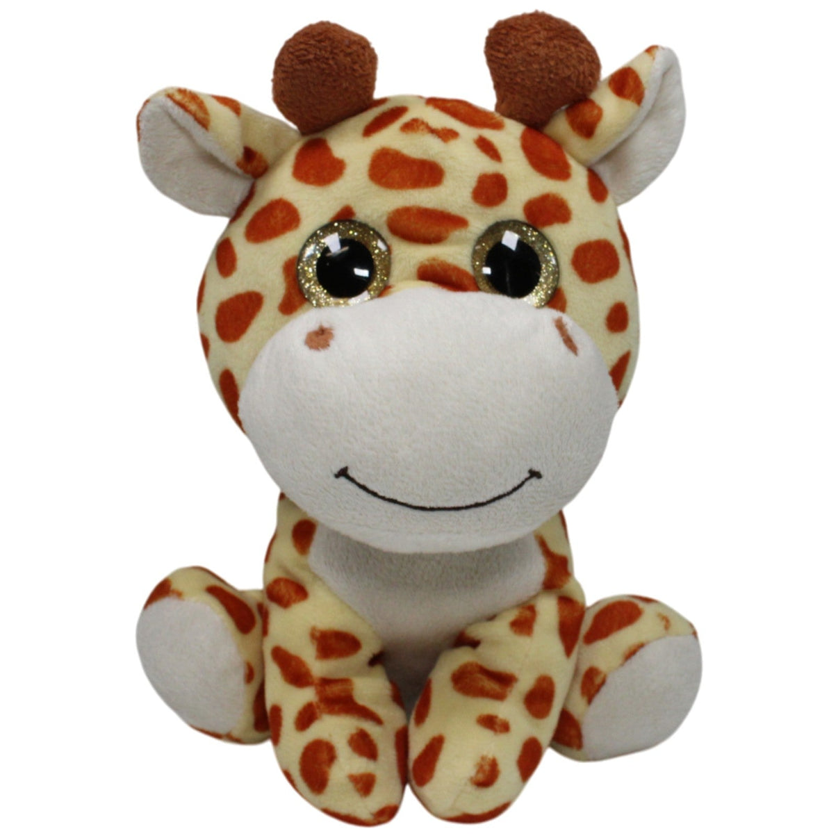 123000017694 Kaufland Giraffe mit Glitzeraugen Kuscheltier Kumpel Leo 22cm Beige Braun