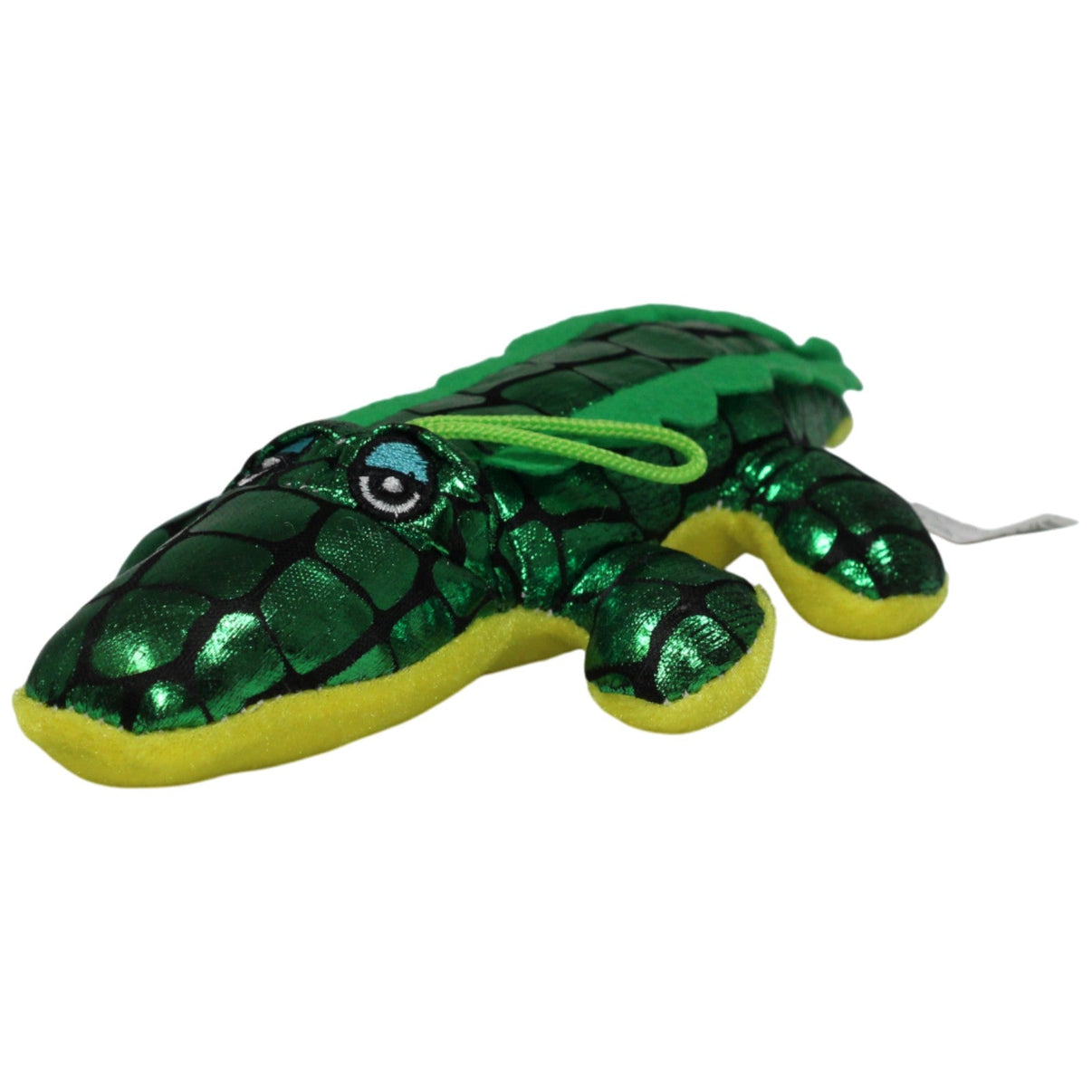 123000017702 Krüger & Gregoriades Krokodil mit Glitzer - Schuppen, grün Kuscheltier Kumpel Leo 21cm Gebraucht Gelb