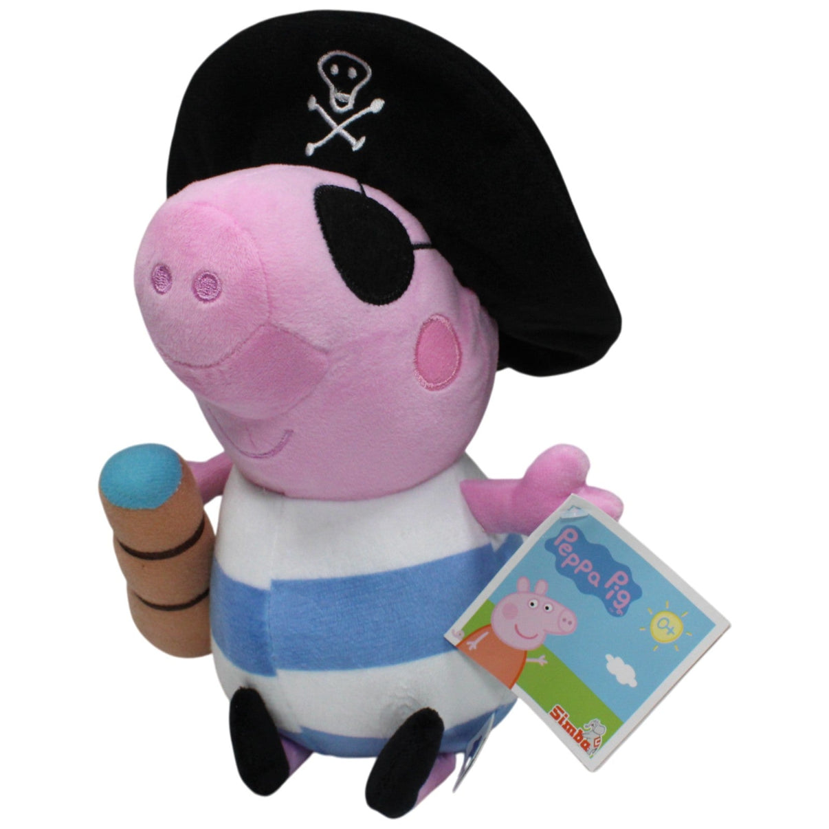 123000017705 Simba Schorsch als Pirat aus Peppa Wutz Kuscheltier Kumpel Leo 24cm Blau Kuscheltier
