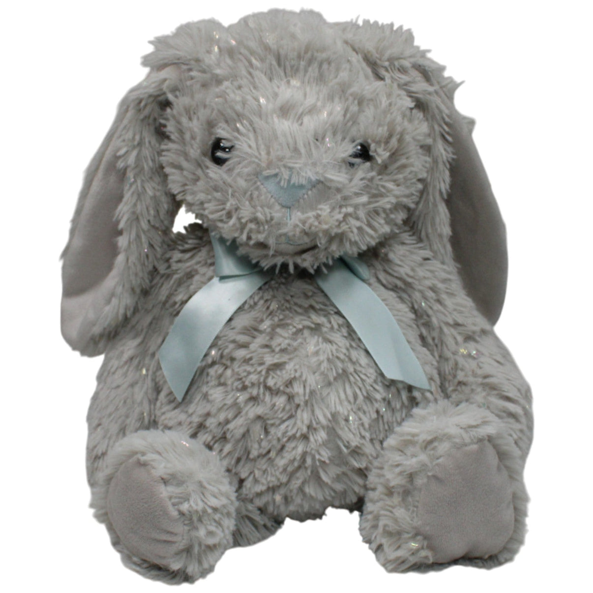 123000017727 Unbekannt Grauer Hase mit Glitzer - Sternen und Schleife Kuscheltier Kumpel Leo 35cm Blau ebay - stofftiere