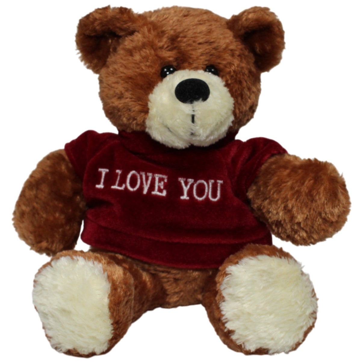 123000017755 Uni - Toys Schlenker Teddybär mit Shirt "I LOVE YOU" Kuscheltier Kumpel Leo 25cm Braun ebay - stofftiere