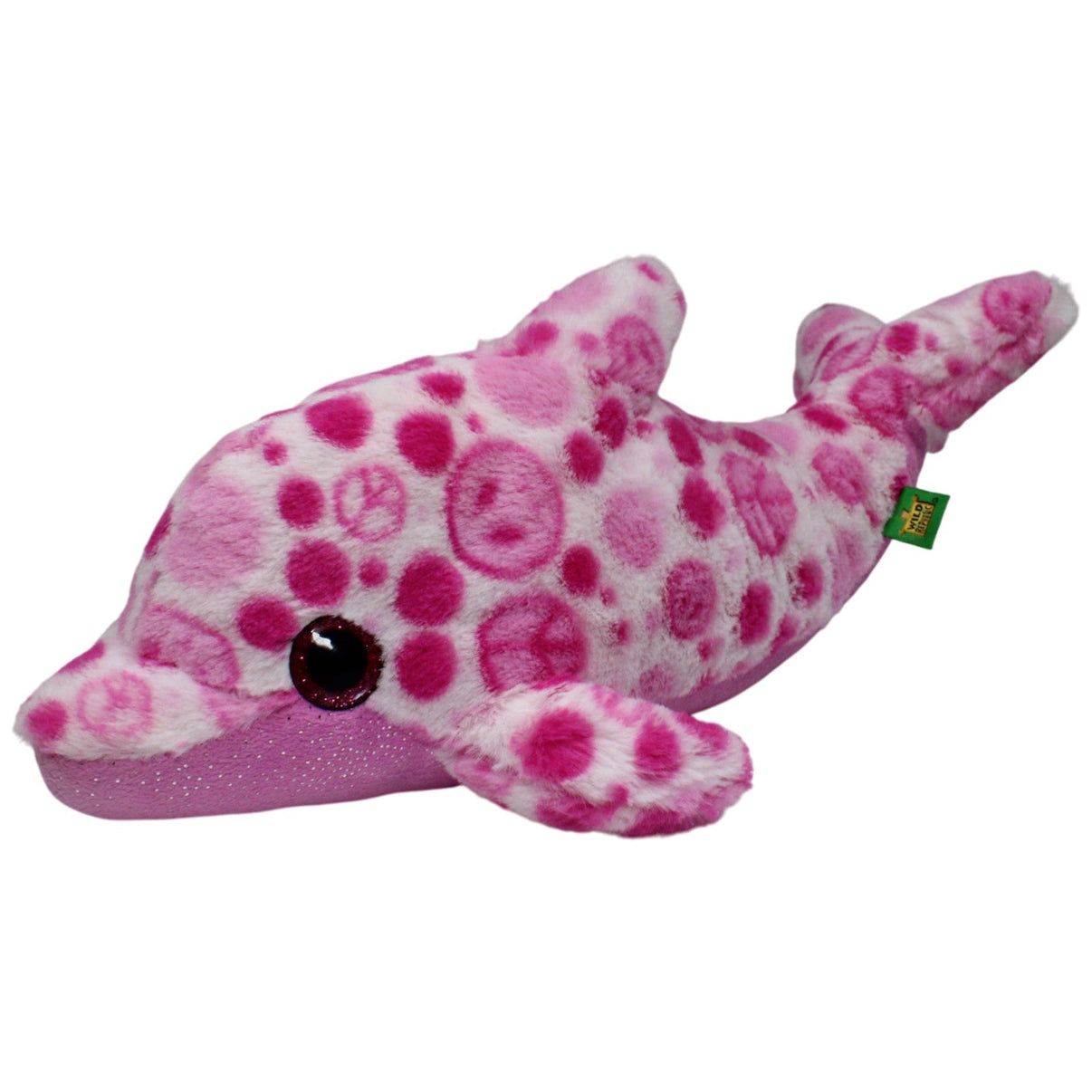 123000017813 Wild Republic Großer pink - weißer Delfin mit "Peace - Zeichen" Kuscheltier Kumpel Leo 39cm ebay - 20 - stofftiere Gebraucht