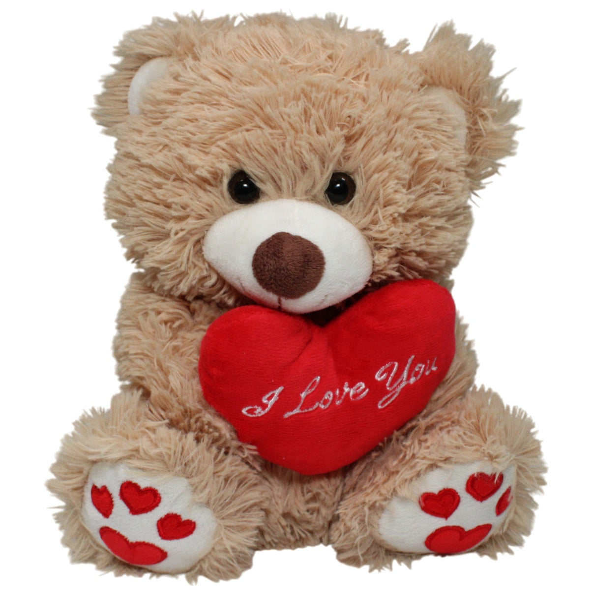 123000017857 Pepco Hellbrauner Teddy mit Herz "I Love You", sitzend Kuscheltier Kumpel Leo 25cm Braun ebay - stofftiere
