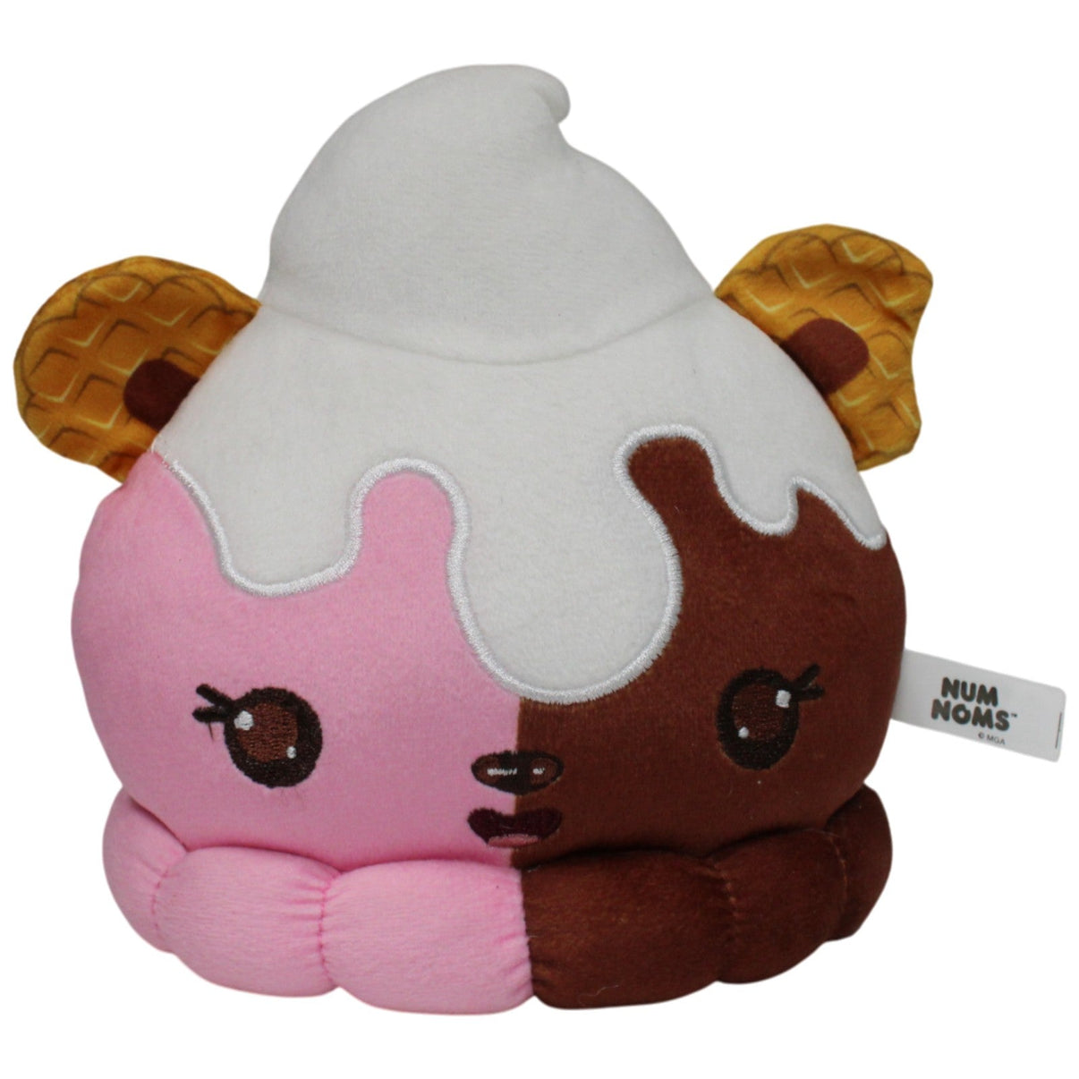 123000017886 Toy Factory NUM NOMS, süßes Eis mit Waffel - Ohren Plüschfigur Kumpel Leo 17cm Beige Braun