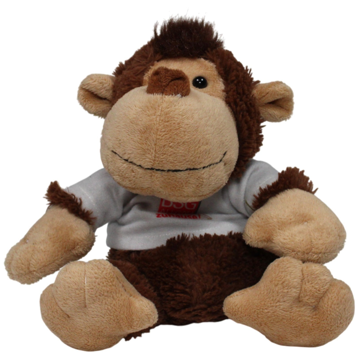 123000017979 Inspirion Süßer Affe mit Shirt "BSG Allgäu" Kuscheltier Kumpel Leo 24cm Braun ebay - stofftiere