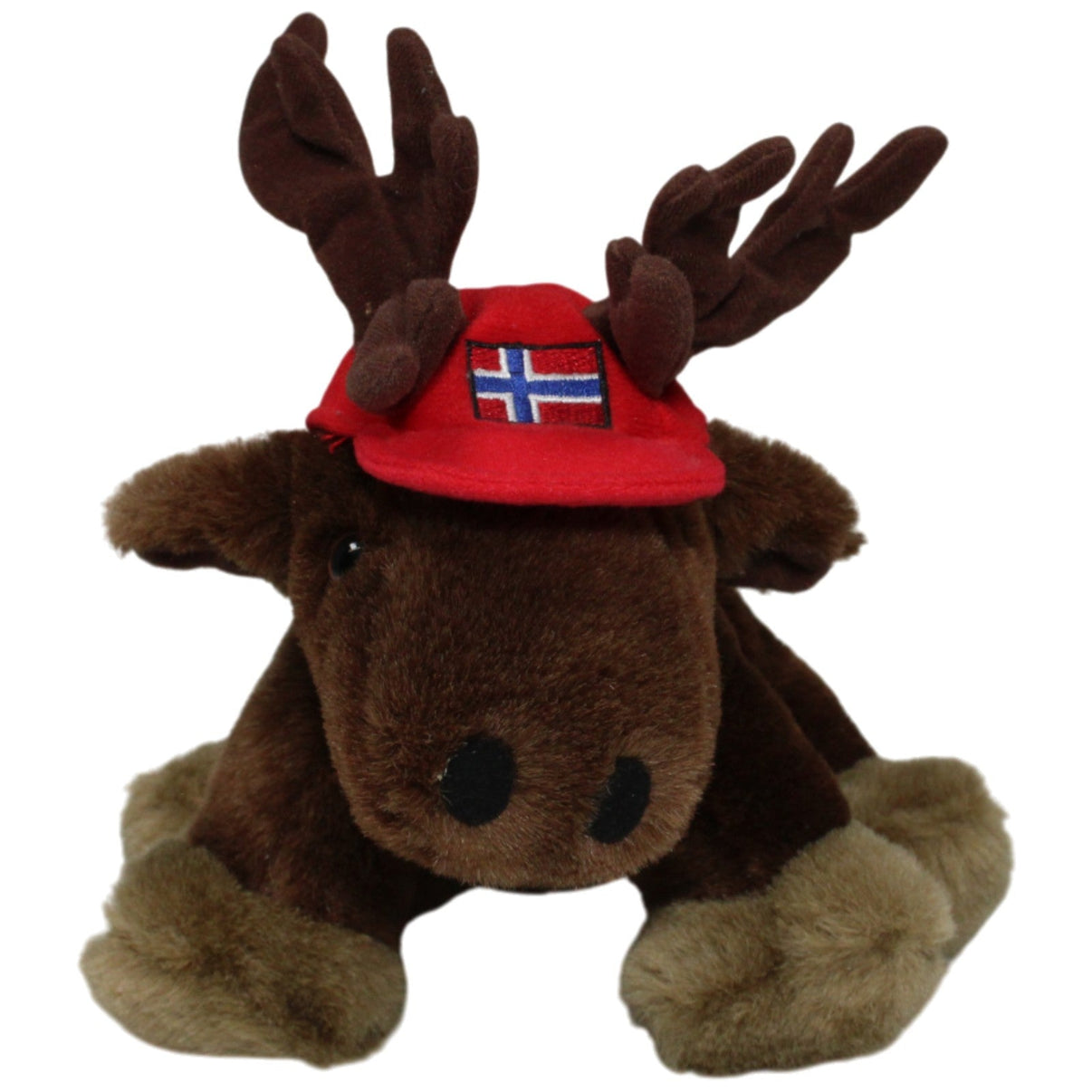 123000017995 Vifa Kleiner Elch mit Dänemark Kappe Kuscheltier Kumpel Leo 20cm Braun ebay - stofftiere