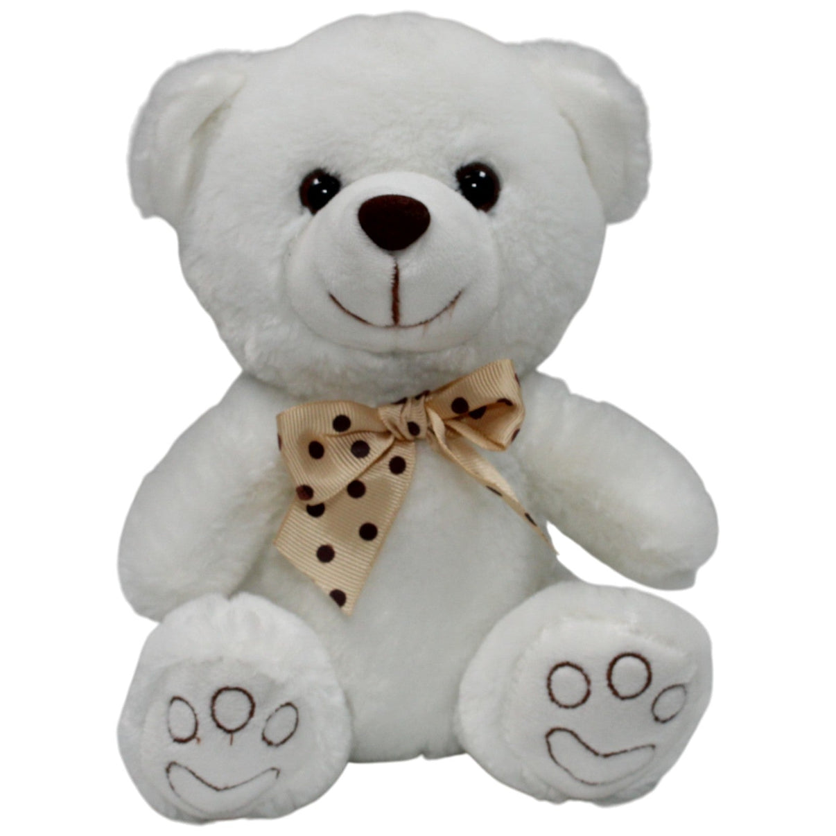 123000017998 SUN - DAY Weißer Teddybär mit gepunkteter Fliege, sitzend Kuscheltier Kumpel Leo 20cm ebay - stofftiere Gebraucht