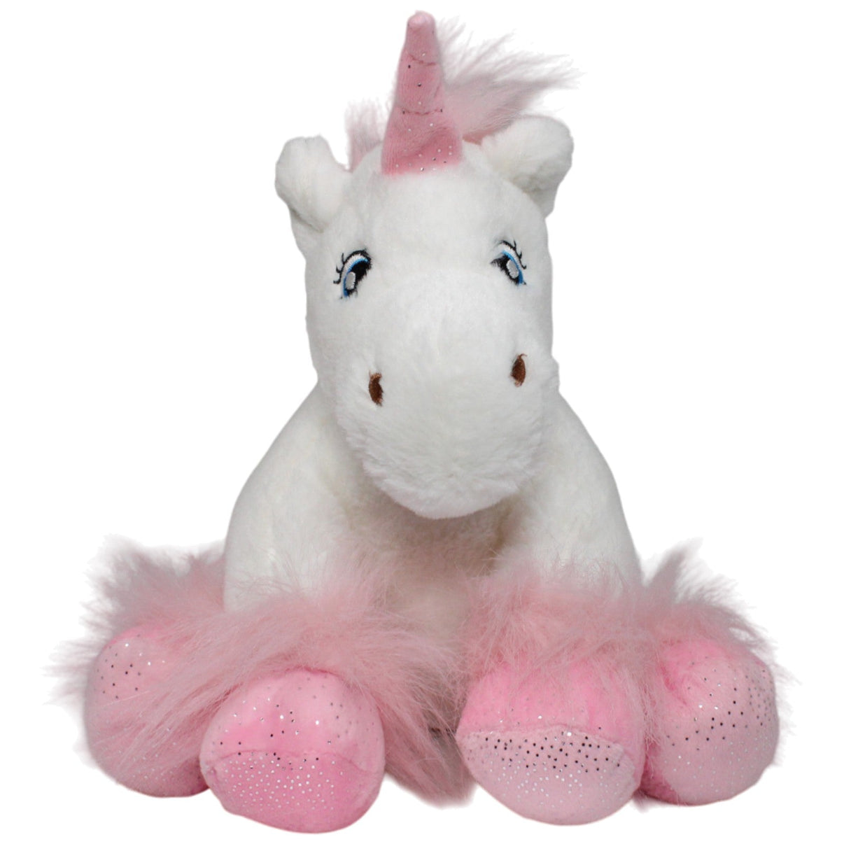 123000018002 Sky Plush Cuddles & friends, weißes Einhorn mit rosa Mähne Kuscheltier Kumpel Leo 25cm ebay - stofftiere Gebraucht