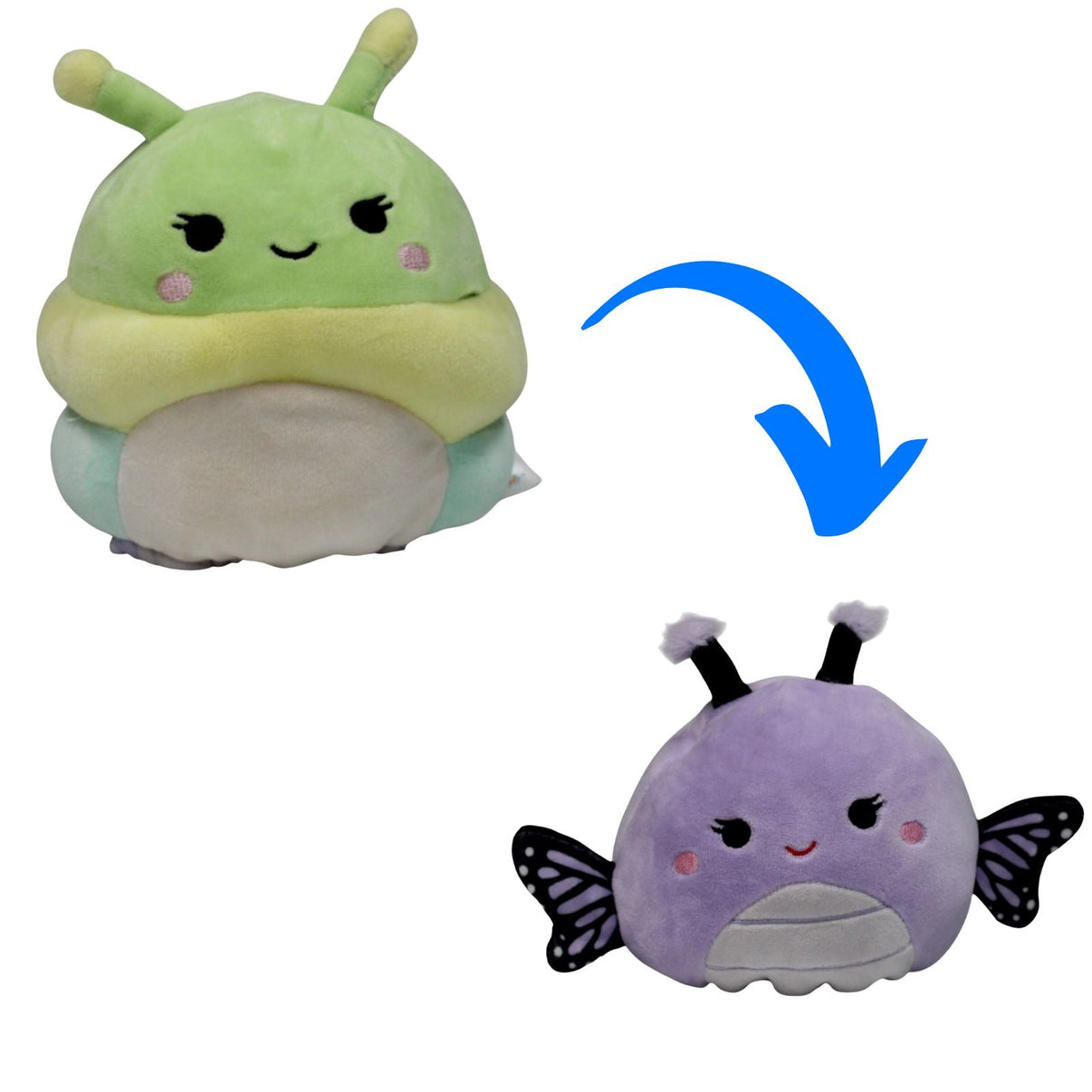 123000018013 Kellytoy Squishmallows, Flip a Mallows - Raupe & Schmetterling Kuscheltier Kumpel Leo 13cm ebay - stofftiere Gebraucht