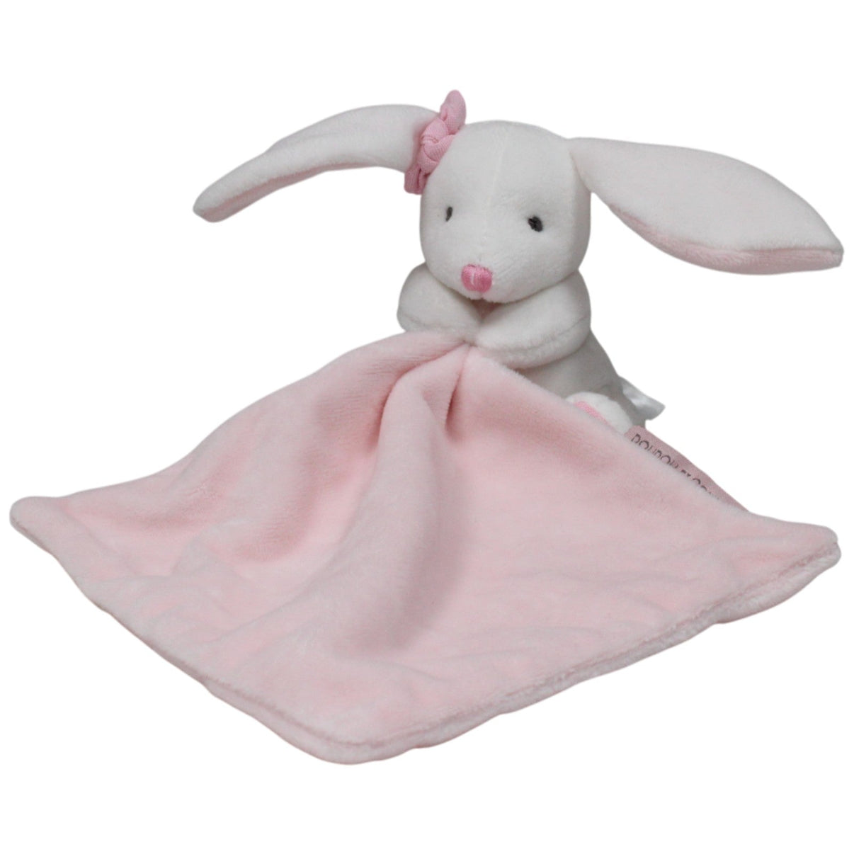 123000018025 DOUDOU ET Compagnie Paris Hase mit rosa Schleife Schmusetuch Kumpel Leo 17cm 20cm ebay - schmusetuecher