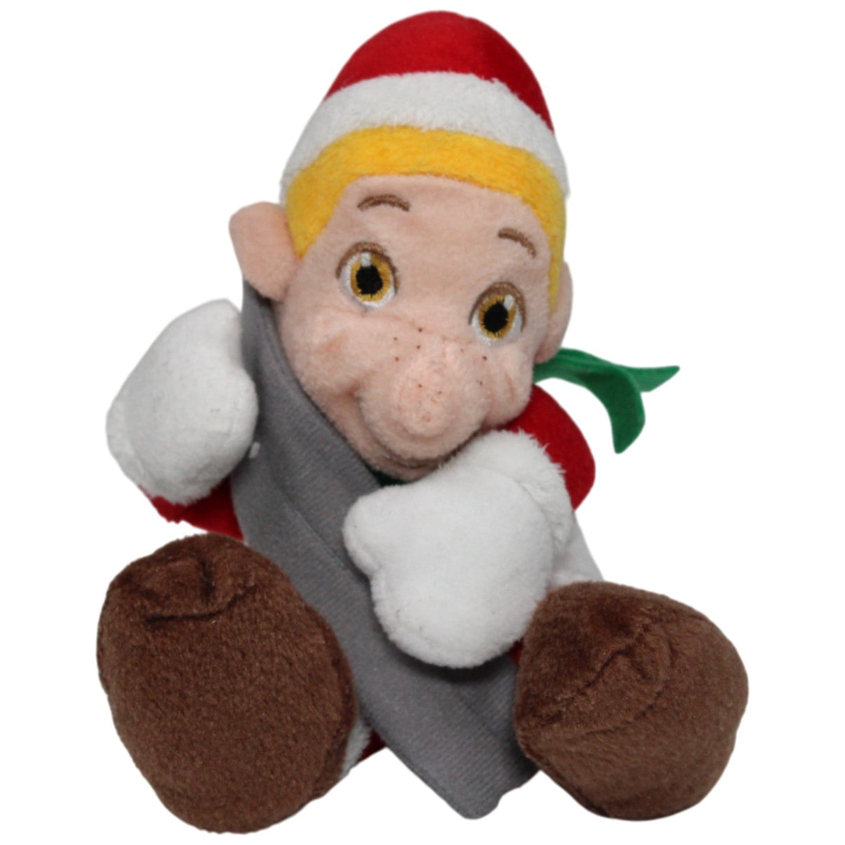 123000018043 Unbekannt Coca Cola Weihnachtself mit Skier, sitzend Plüschfigur Kumpel Leo 15cm _Vintage_ ebay - stofftiere