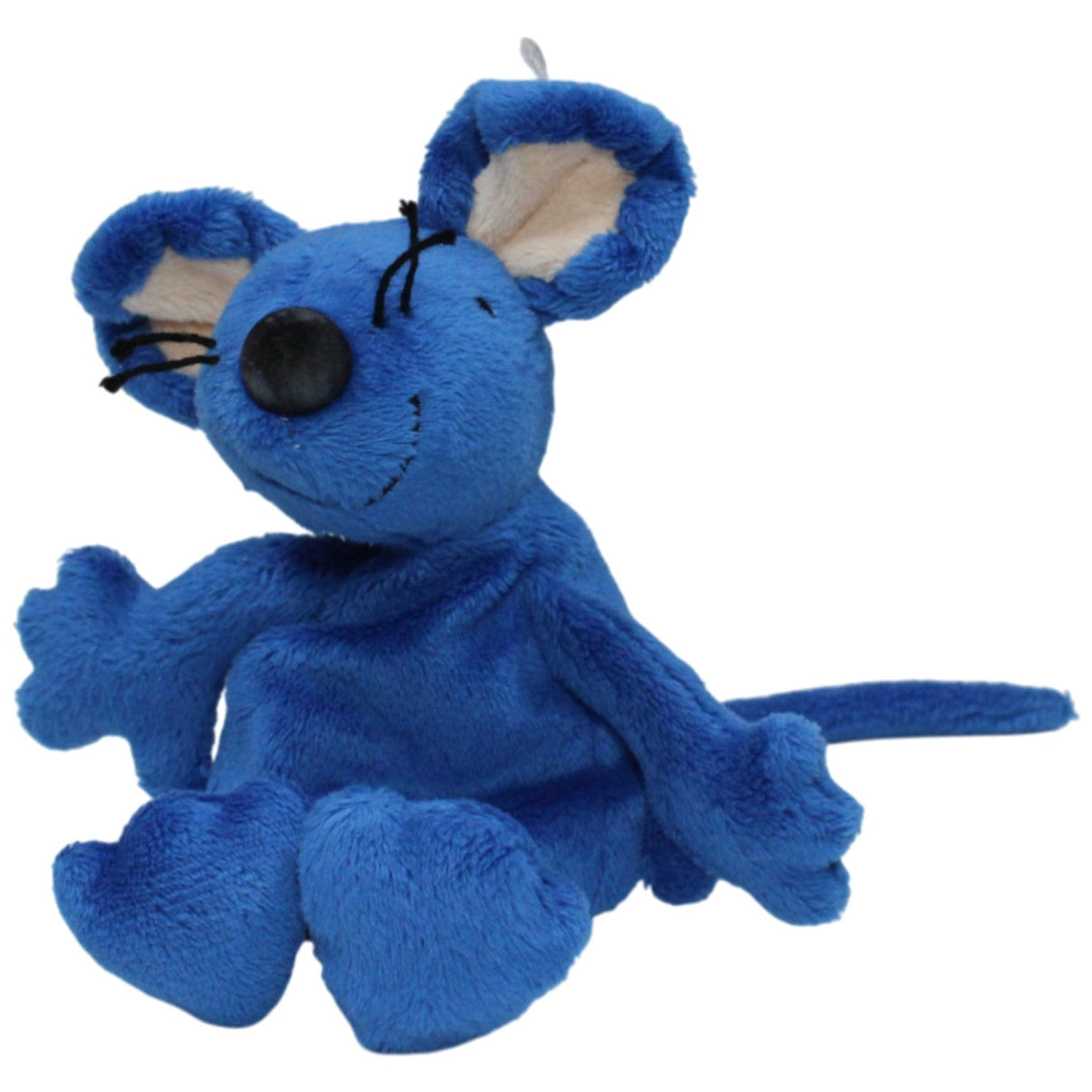 123000018047 Die Spiegelburg Die Lieben Sieben, Blaue Maus Ida mit Rassel Kuscheltier Kumpel Leo 15cm Beige Blau