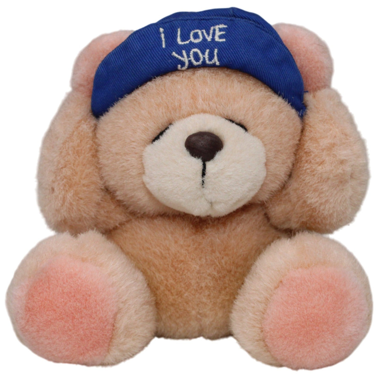 123000018084 Andrew Brownsword Forever Friends, kleiner Teddy mit Kappe "i Love you" (No. 169) Kuscheltier Kumpel Leo 13cm Beige Blau