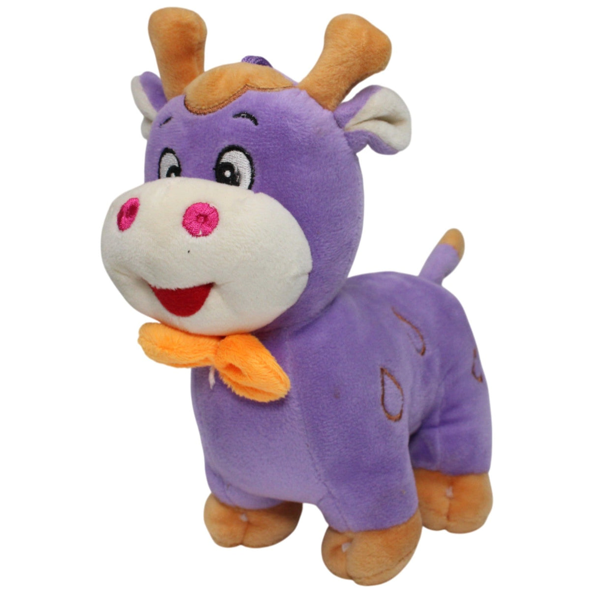 123000018086 SUN - DAY Süßes lila Kuh mit oranger Fliege Kuscheltier Kumpel Leo 20cm ebay - stofftiere Gebraucht