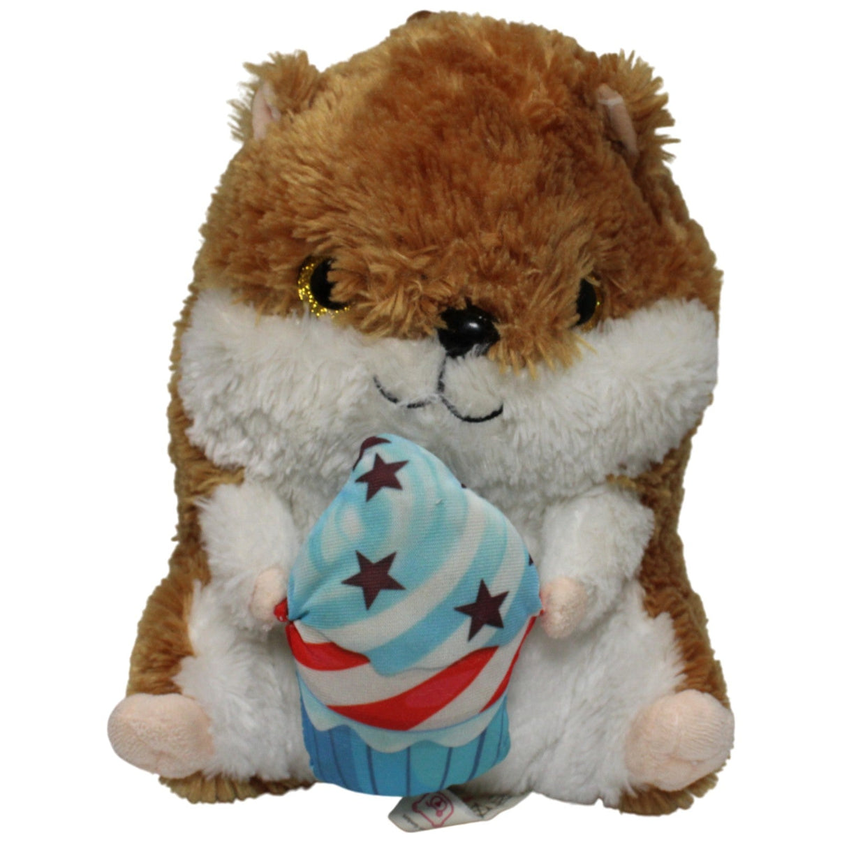 123000018110 Landahl & Baumann Großer süßer Hamster mit Cupcake Kuscheltier Kumpel Leo 30cm Blau Braun
