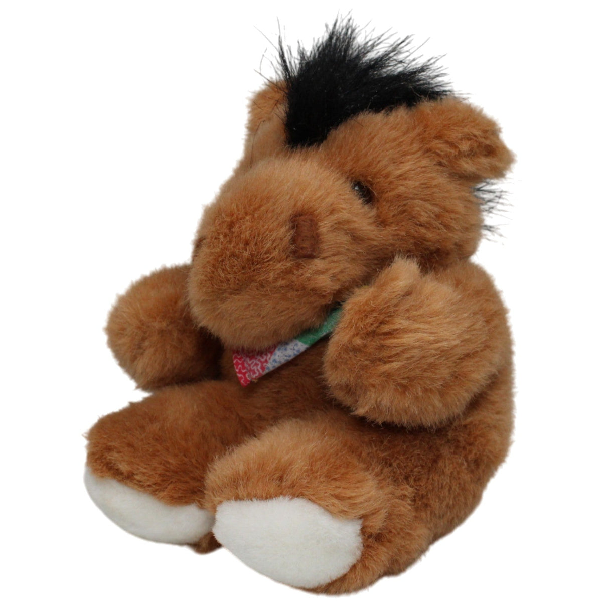 123000018122 Unbekannt Kleines Pferd mit Halstuch, sitzend Kuscheltier Kumpel Leo 15cm Braun ebay - stofftiere