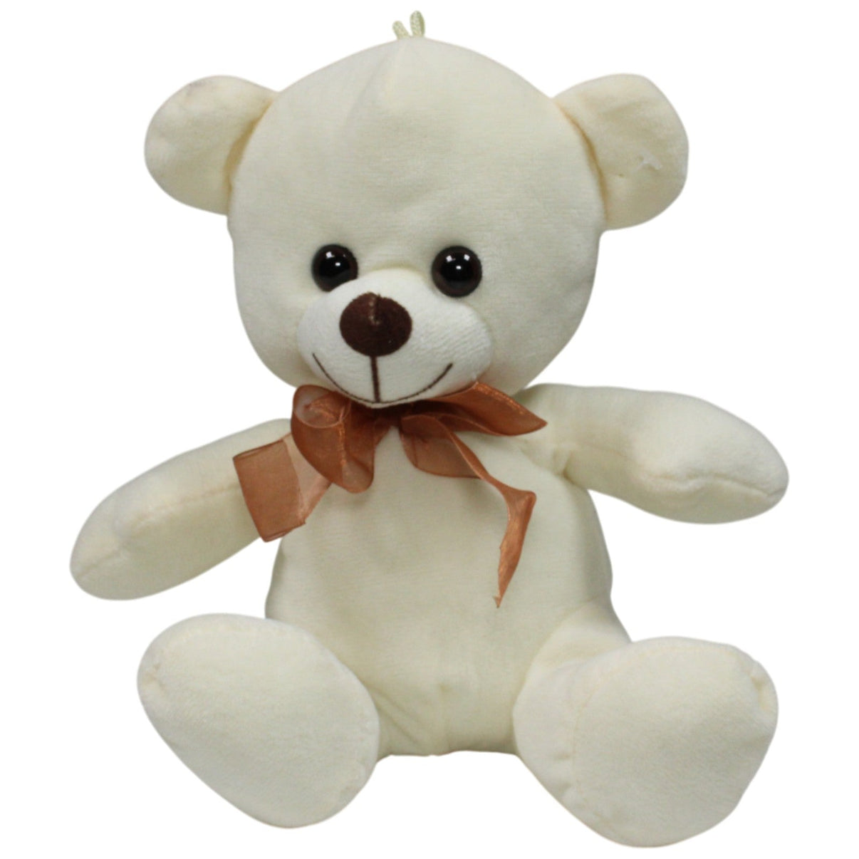 123000018261 FLOTI Flos Toys, weicher beiger Teddybär mit Schleife Kuscheltier Kumpel Leo 25cm Beige Braun