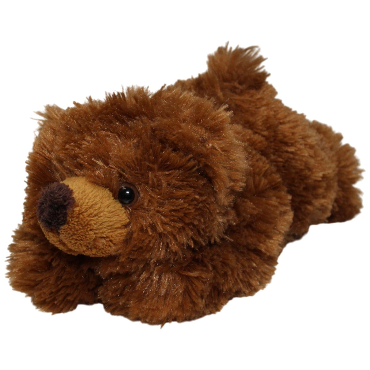 123000018316 Uni - Toys Zotteliger Bär, liegend Kuscheltier Kumpel Leo 25cm Braun Bär