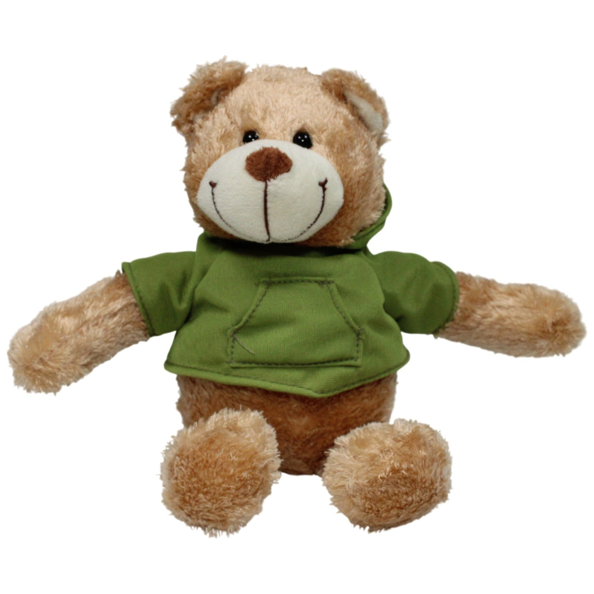 123000018357 ALIKI Süßer Schlenker - Bär mit grünem Hoodie Kuscheltier Kumpel Leo 25cm Braun Bär