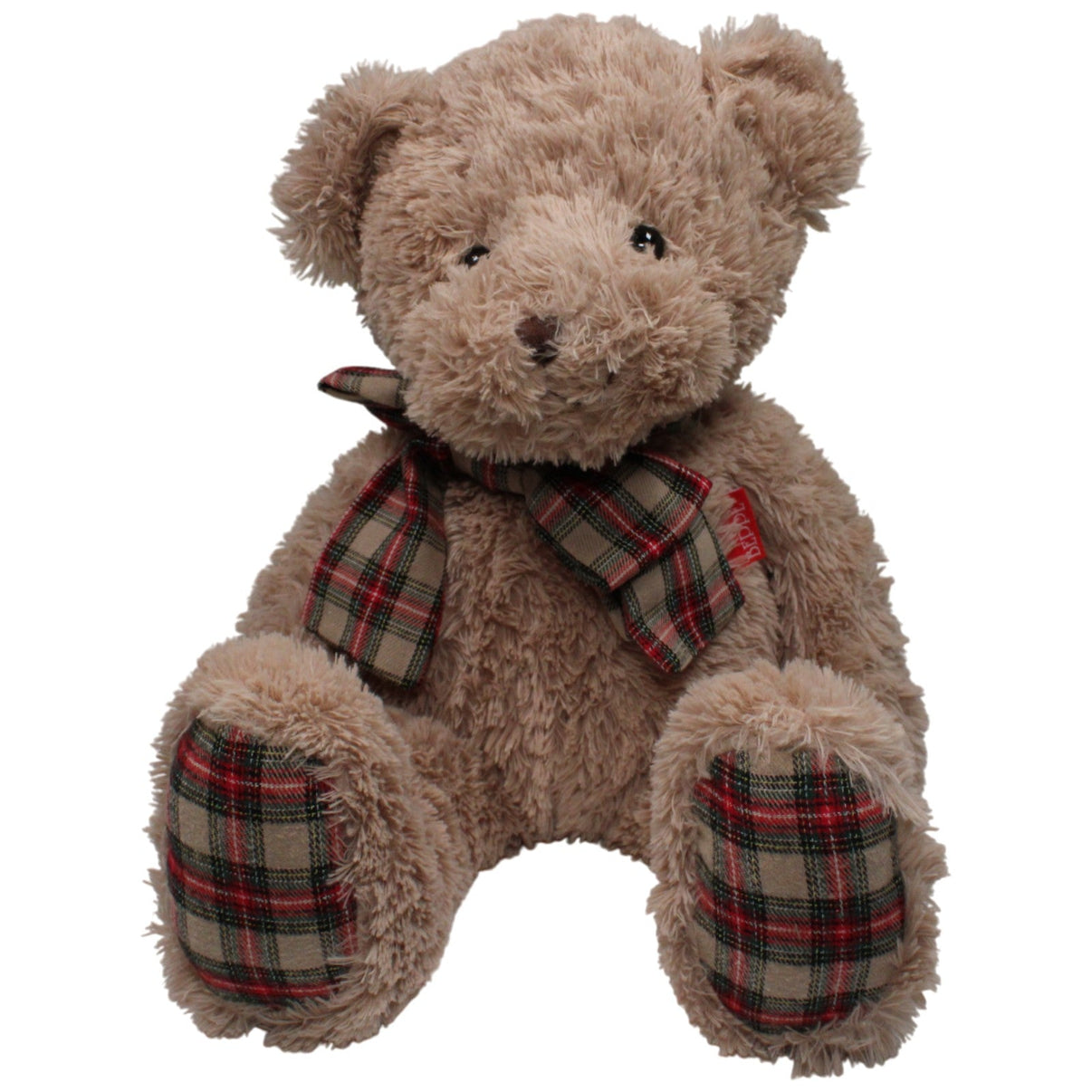 123000018371 Beppe XL Schlenker Teddybär mit Schleife Kuscheltier Kumpel Leo 55cm Beige Braun