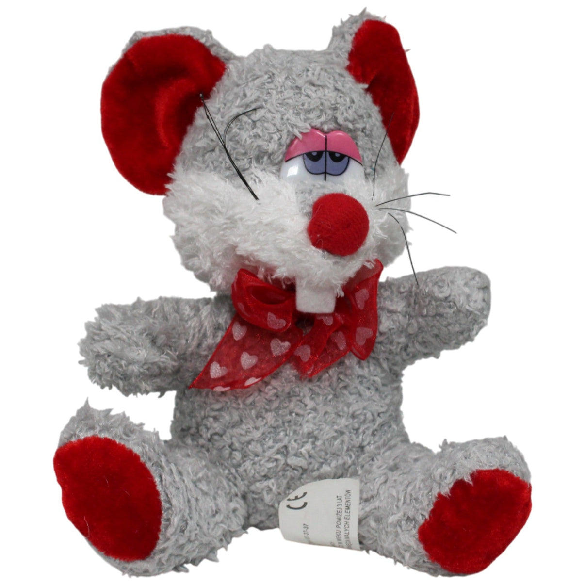 123000018379 P.P.H.U "Sandy" Süße graue Maus mit roter Schleife Kuscheltier Kumpel Leo 18cm ebay - stofftiere Gebraucht