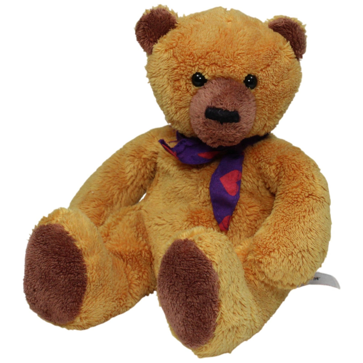 123000018394 Schaffer Teddy mit Herz - Halstuch, sitzend Kuscheltier Kumpel Leo 15cm _GREEN WEEK_ Braun