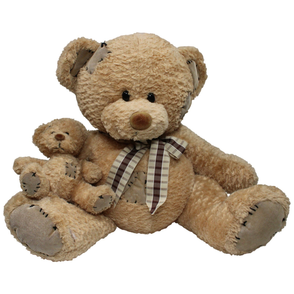 123000018423 Animal Alley Toys "R" Us, XL Teddybär mit Baby Kuscheltier Kumpel Leo 40cm _GREEN WEEK_ Beige