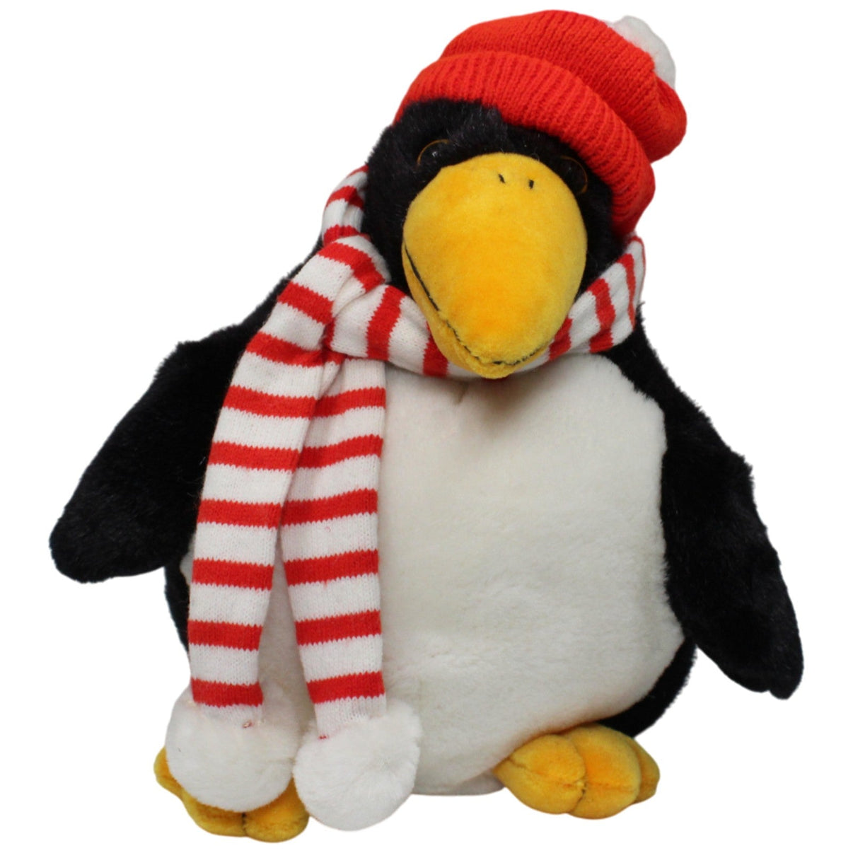 123000018427 Rudolf Schaffer Collection Pinguin Pingy mit roter Mütze & Schal Kuscheltier Kumpel Leo 20cm _GREEN WEEK_ _Vintage_