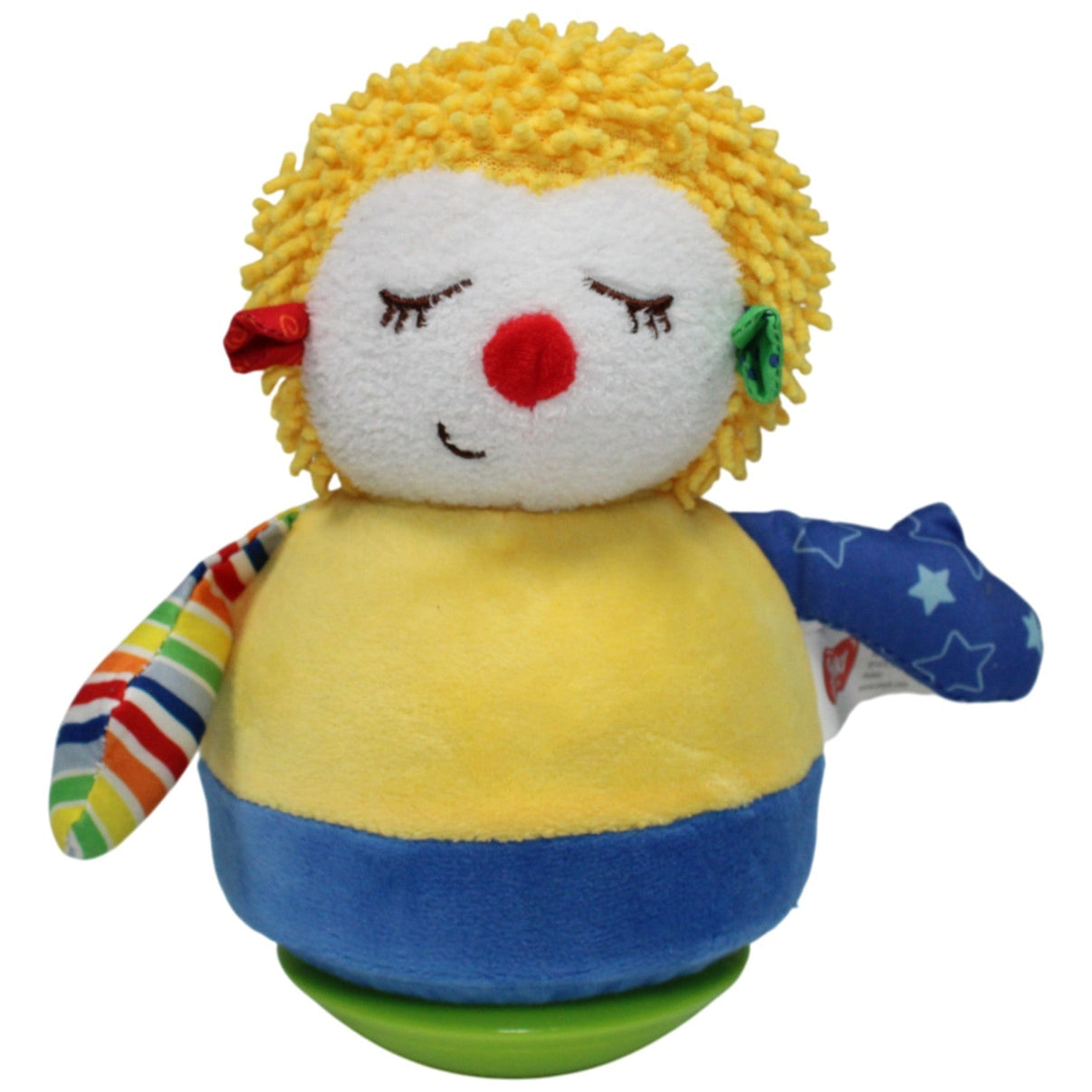123000018438 Smiki Steh - Auf - Igel, gelb Glockenspiel Kumpel Leo 20cm _GREEN WEEK_ Blau