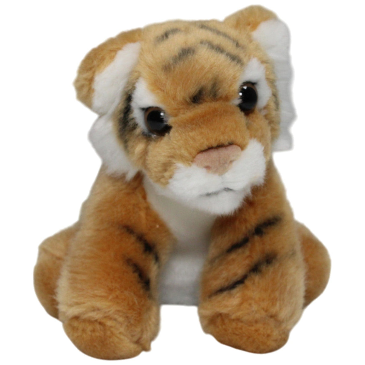 123000018452 Samtec Europe Kleiner süßer Tiger, sitzend Kuscheltier Kumpel Leo 12cm _GREEN WEEK_ Braun