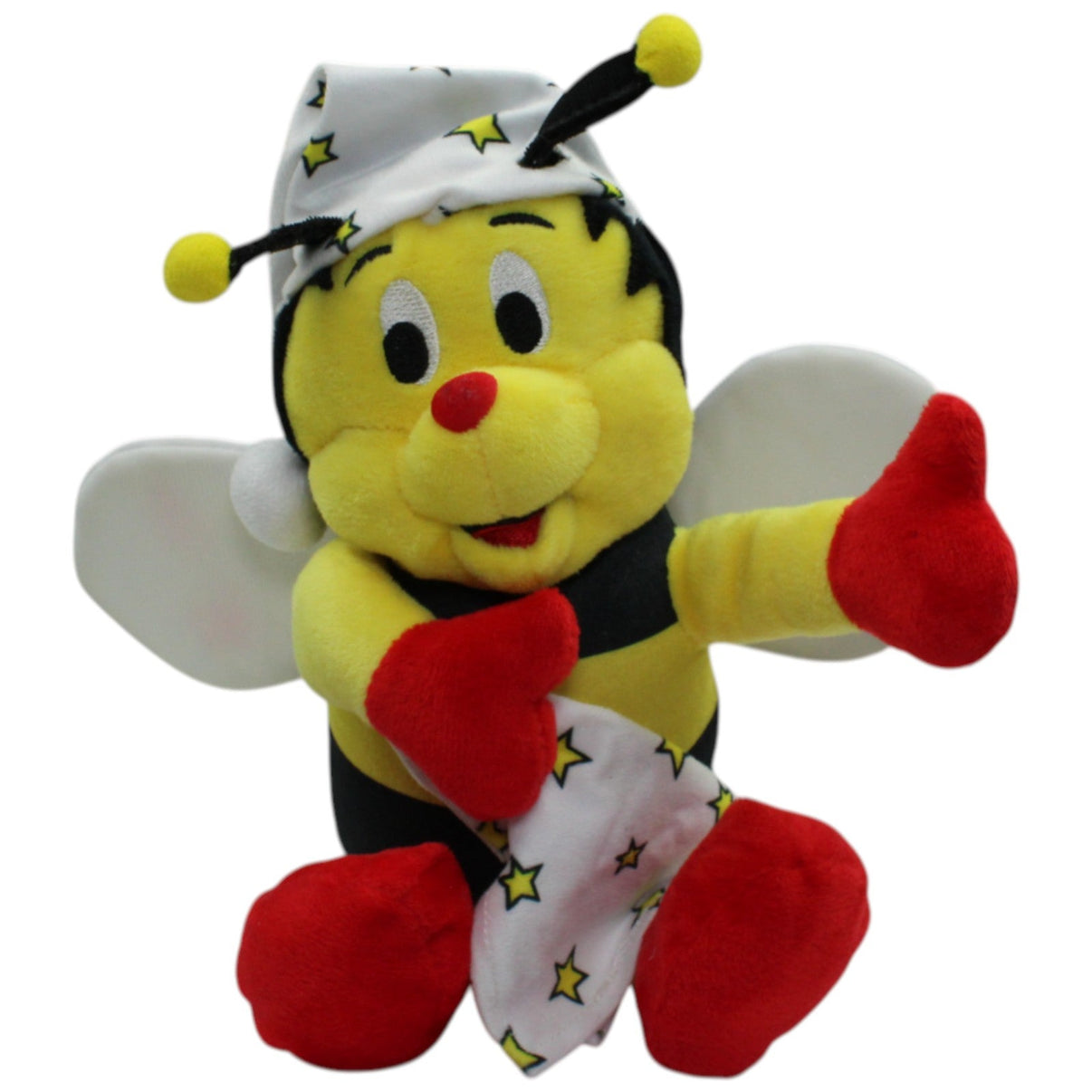 123000018460 AV - Verlag Bankenbedarfsartikel Biene Sumsi mit Schlafmütze und Schnuffeltuch Kuscheltier Kumpel Leo 33cm _GREEN WEEK_ Biene