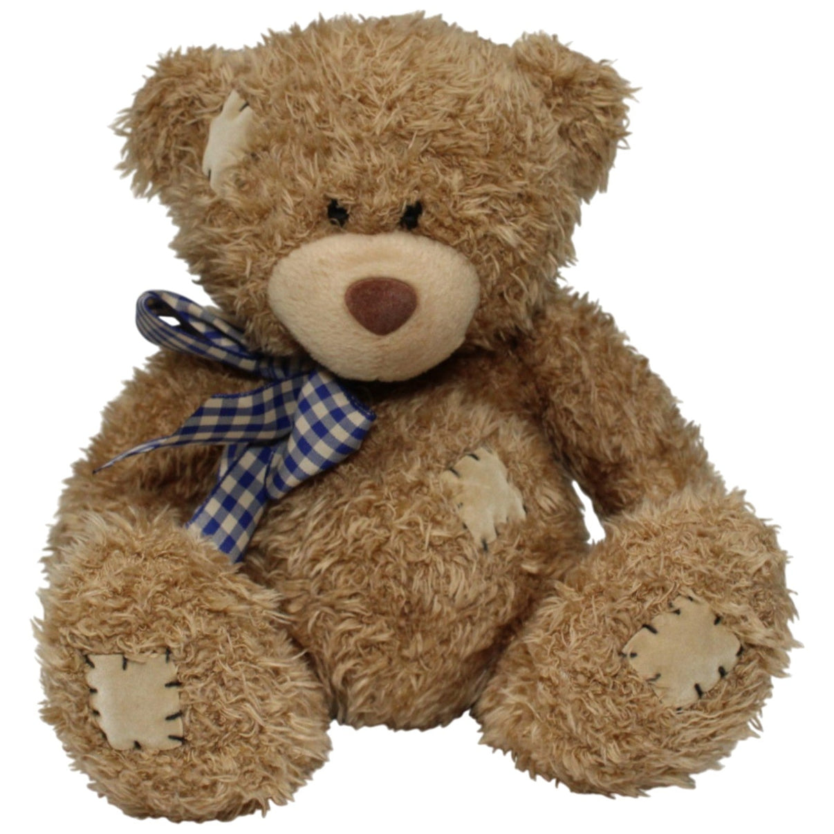 123000018491 Althans Club Süßer Teddybär mit Flicken, hellbraun Kuscheltier Kumpel Leo 30cm _GREEN WEEK_ Beige