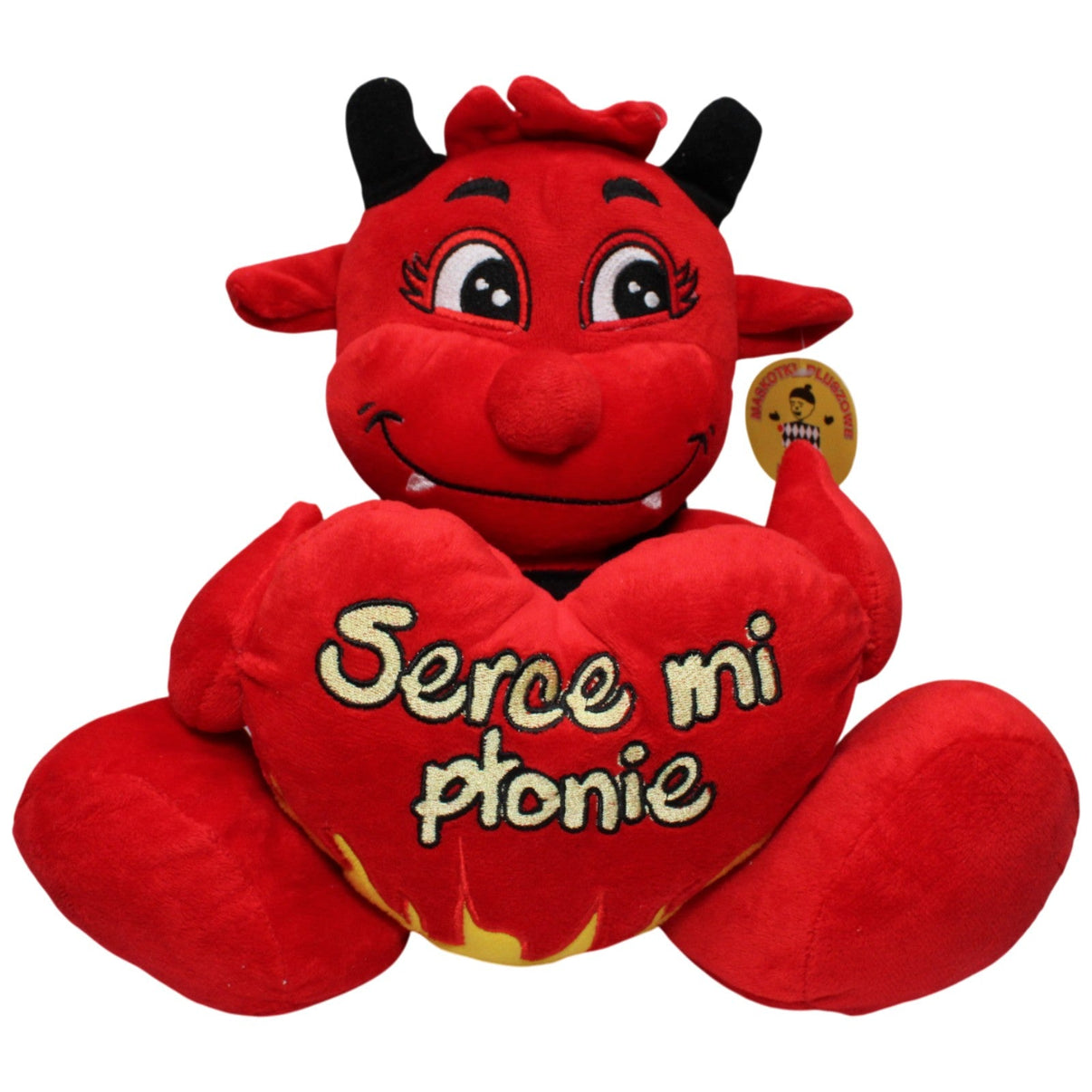 123000018499 Deef XL Teufel mit Herz "Serce mi ptonie" Plüschfigur Kumpel Leo 40cm _GREEN WEEK_ ebay - neu - stofftiere