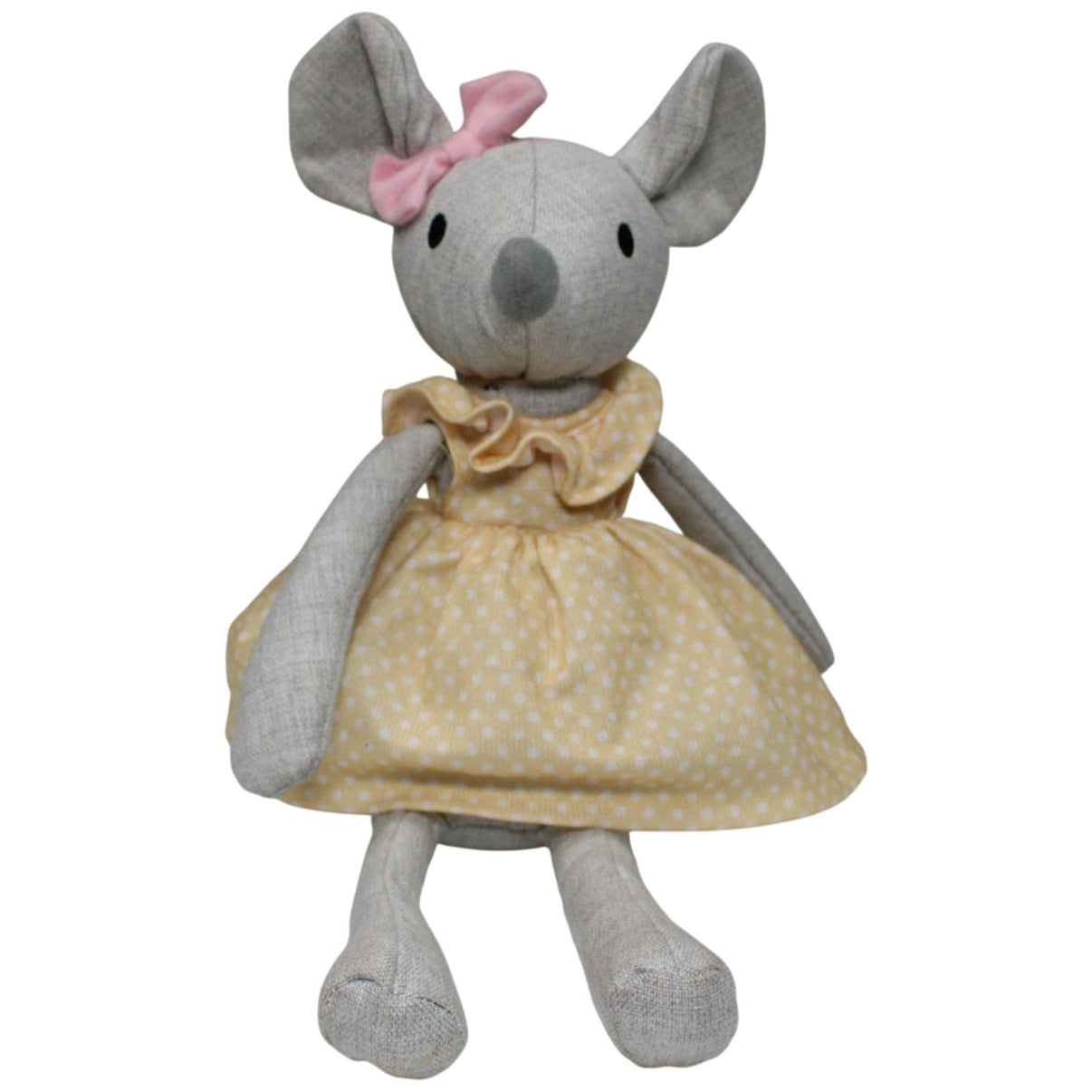 123000018501 Pepco Süße Maus mit gelbem Kleid Kuscheltier Kumpel Leo 30cm _GREEN WEEK_ ebay - stofftiere