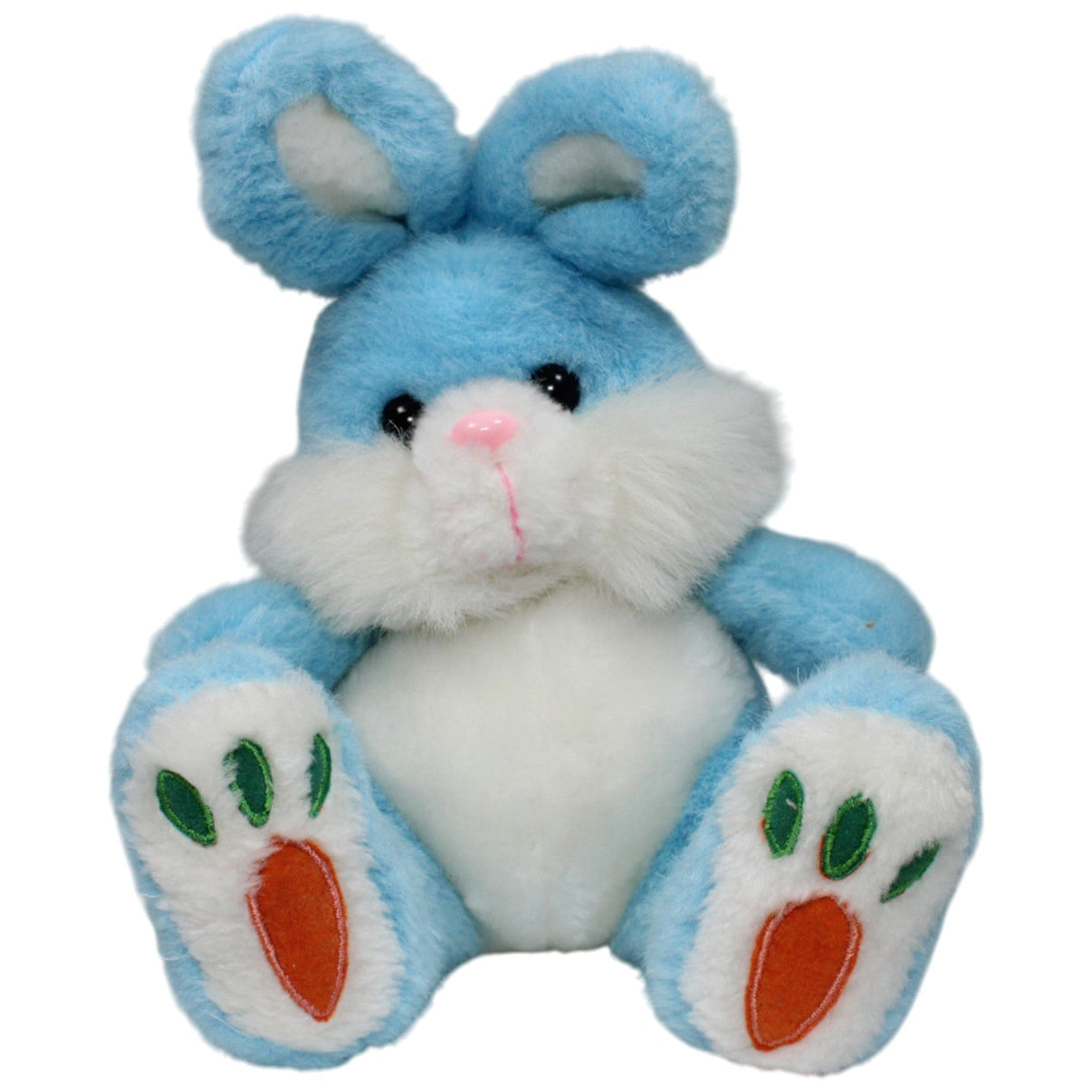 123000018511 Unbekannt Blauer Hase mit Karotten auf den Füßen Kuscheltier Kumpel Leo 25cm _GREEN WEEK_ Blau